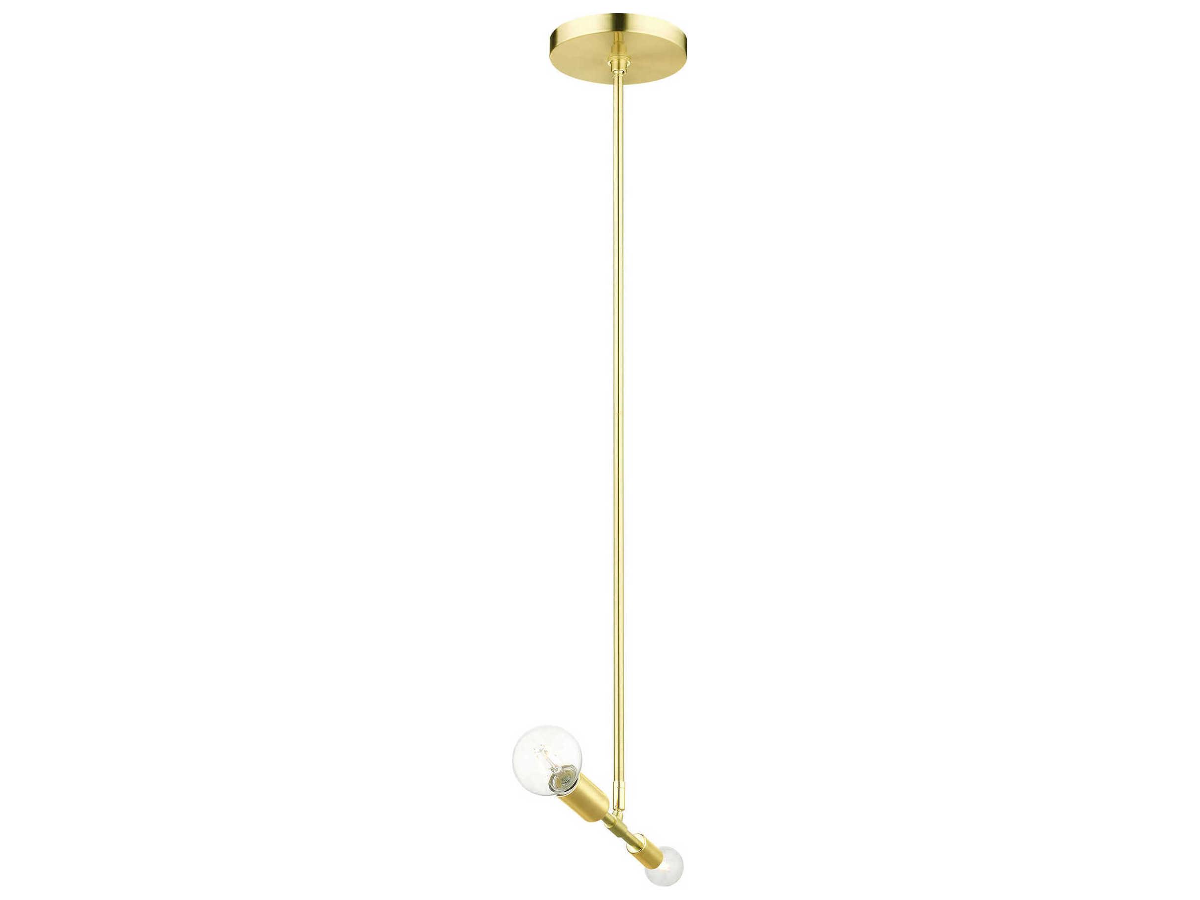Livex Lighting Blairwood 1-Light Satin Brass Mini Pendant