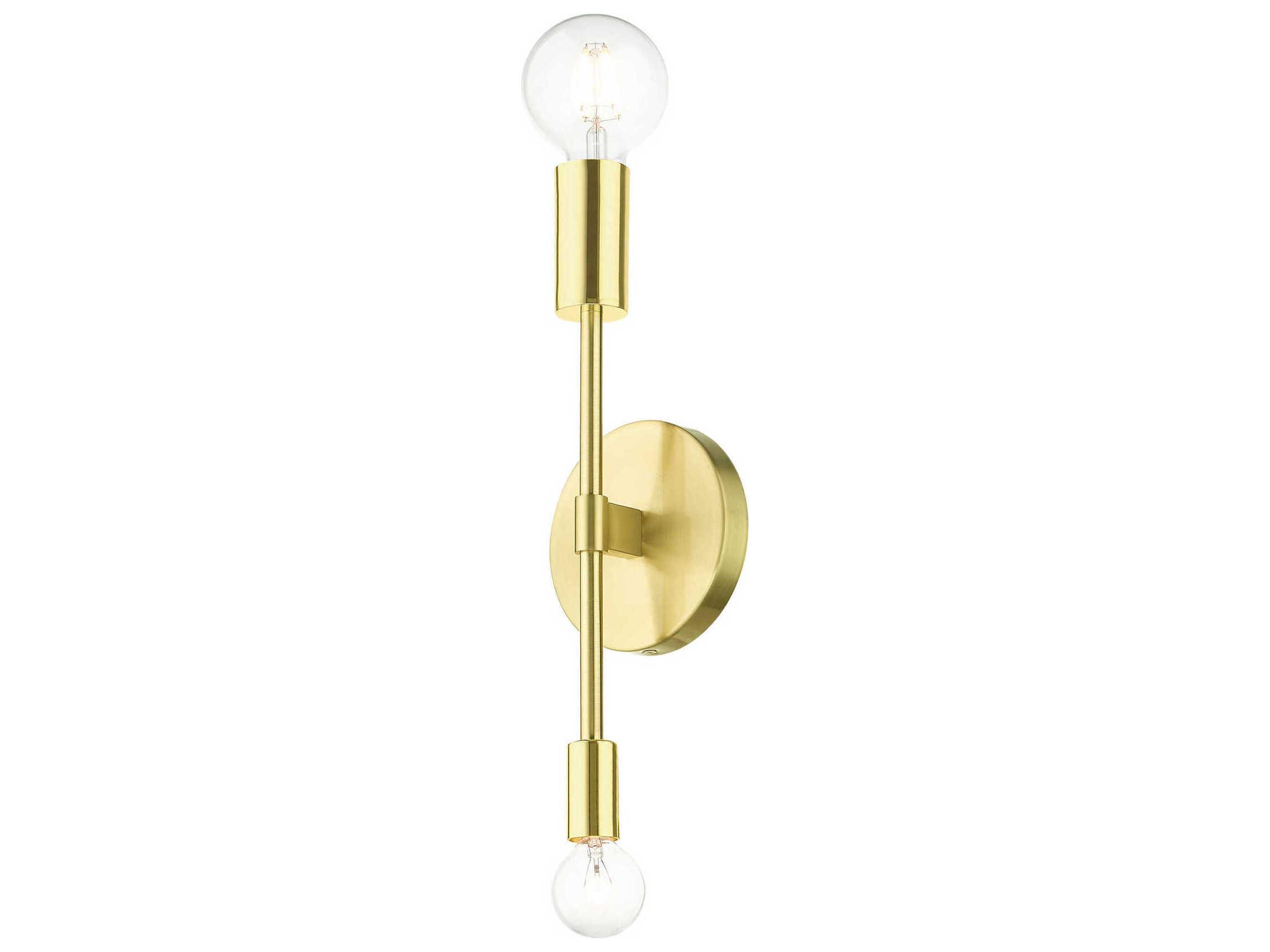Livex Lighting Blairwood 2-Light Satin Brass Wall Sconce
