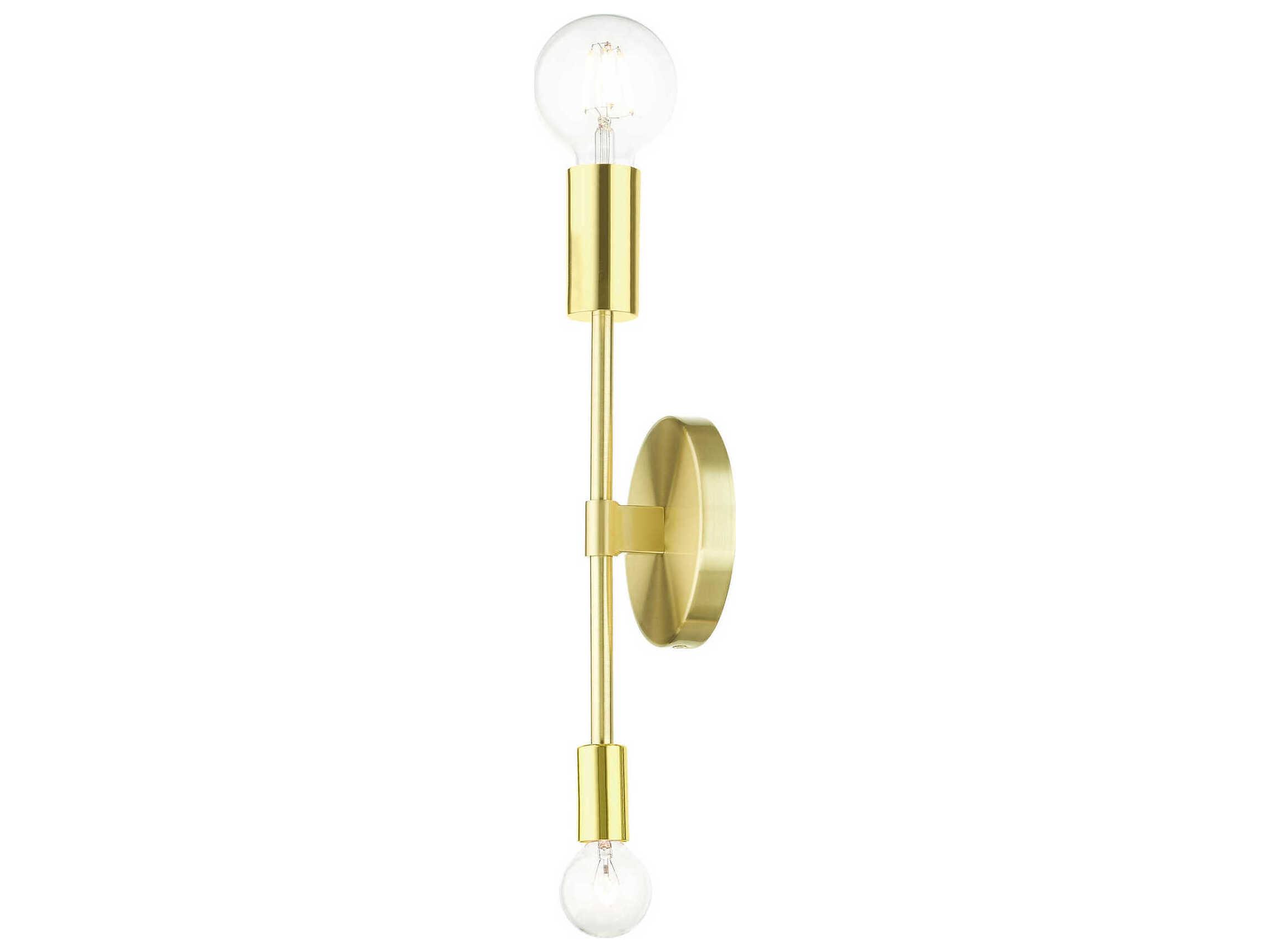 Livex Lighting Blairwood 2-Light Satin Brass Wall Sconce