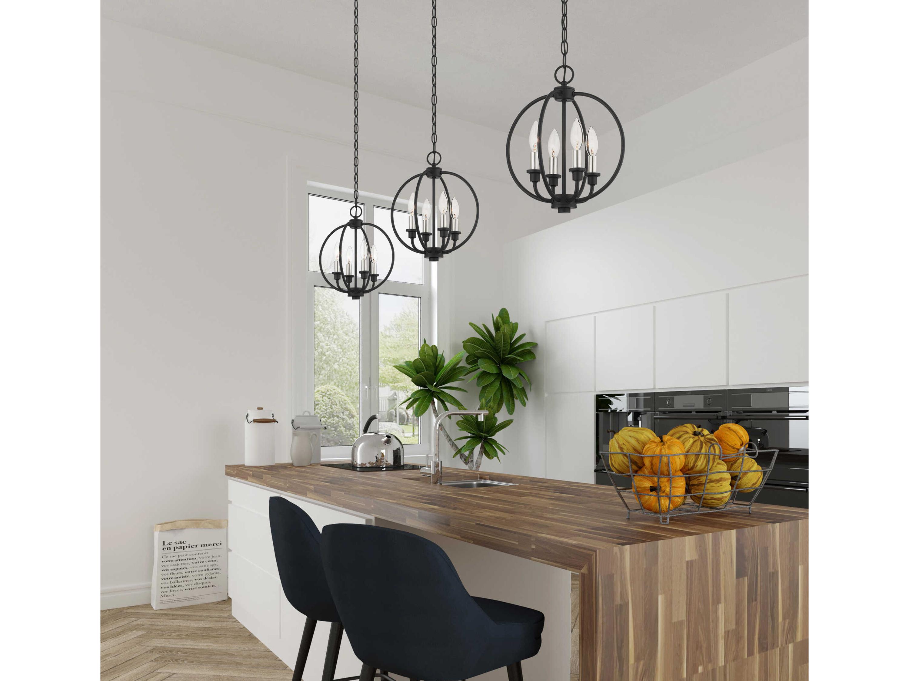 Livex Lighting Milania 4-Light Black Brushed Nickel Candelabra Chandelier