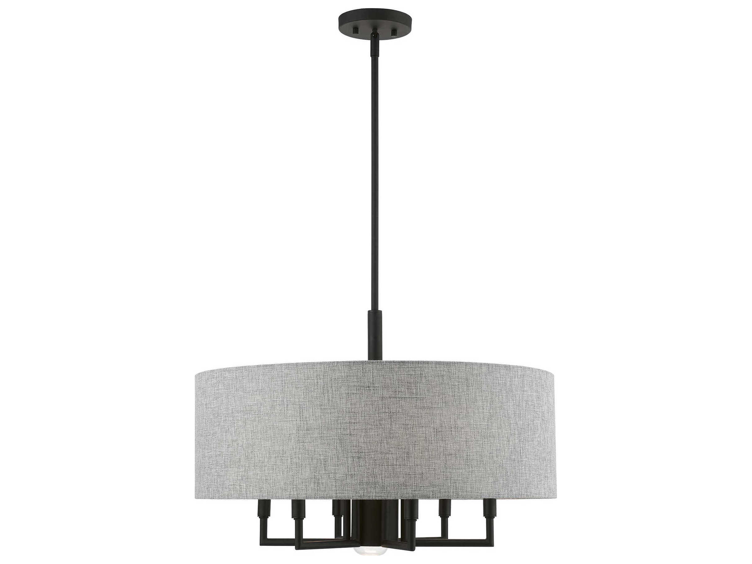 Livex Lighting Dakota 7-Light Black Drum Chandelier