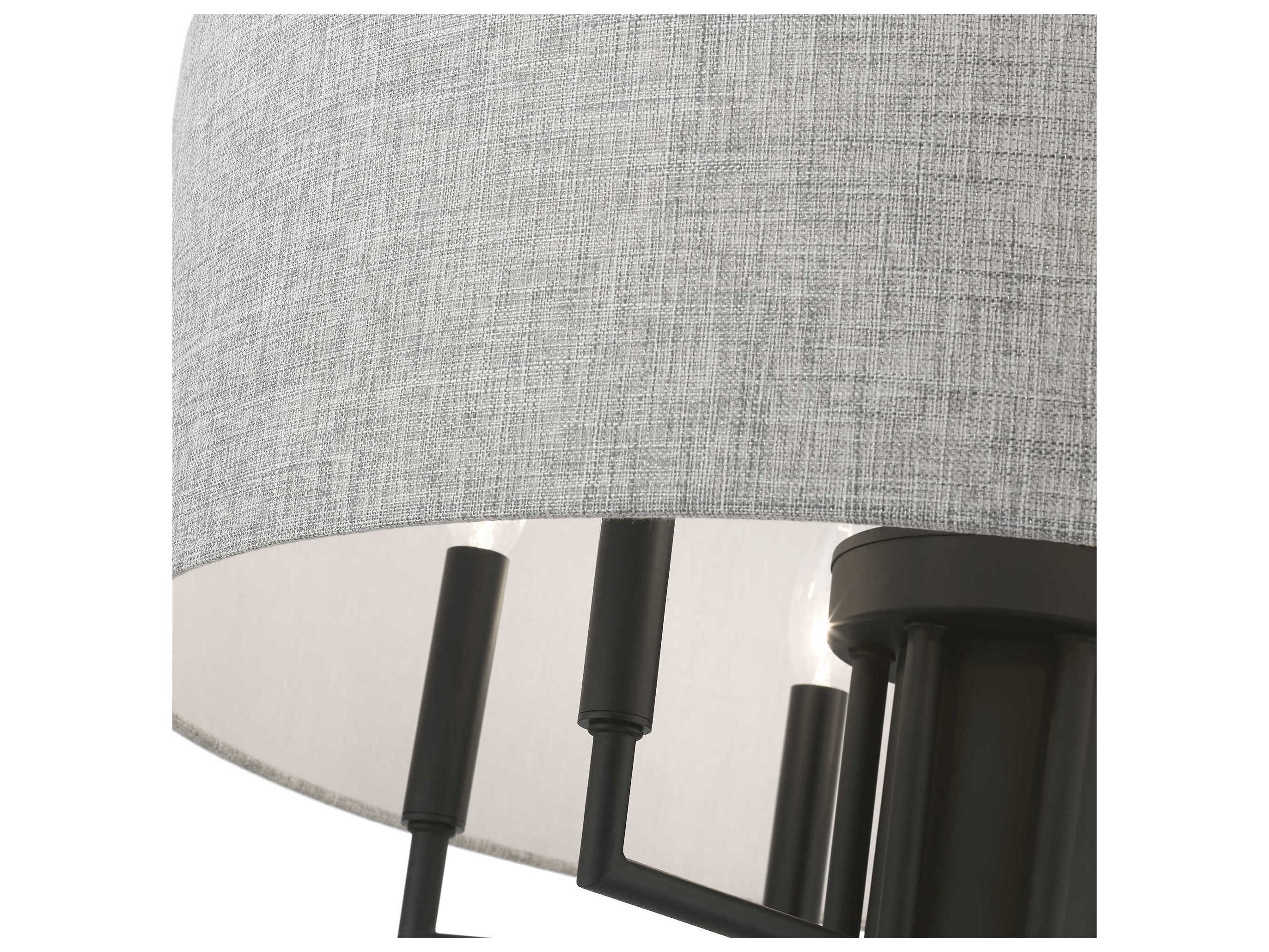 Livex Lighting Dakota 7-Light Black Drum Chandelier