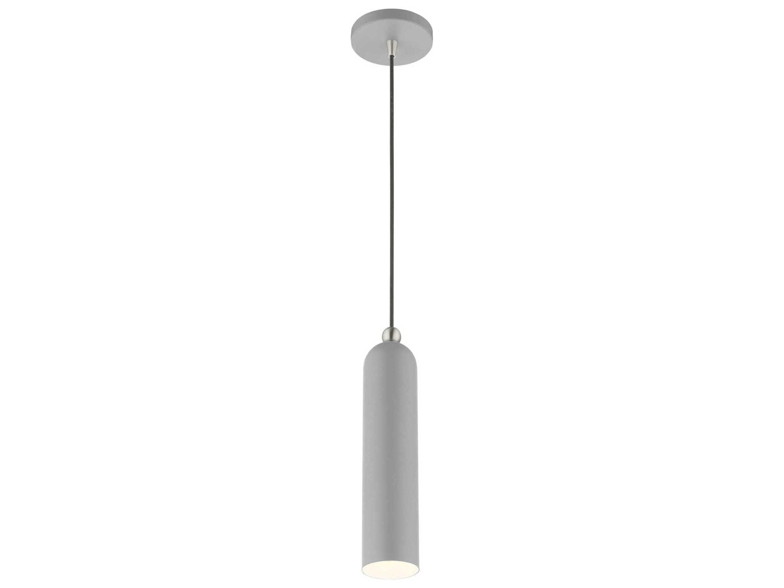 Livex Lighting Ardmore 1-Light Nordic Gray Cylinder Mini Pendant