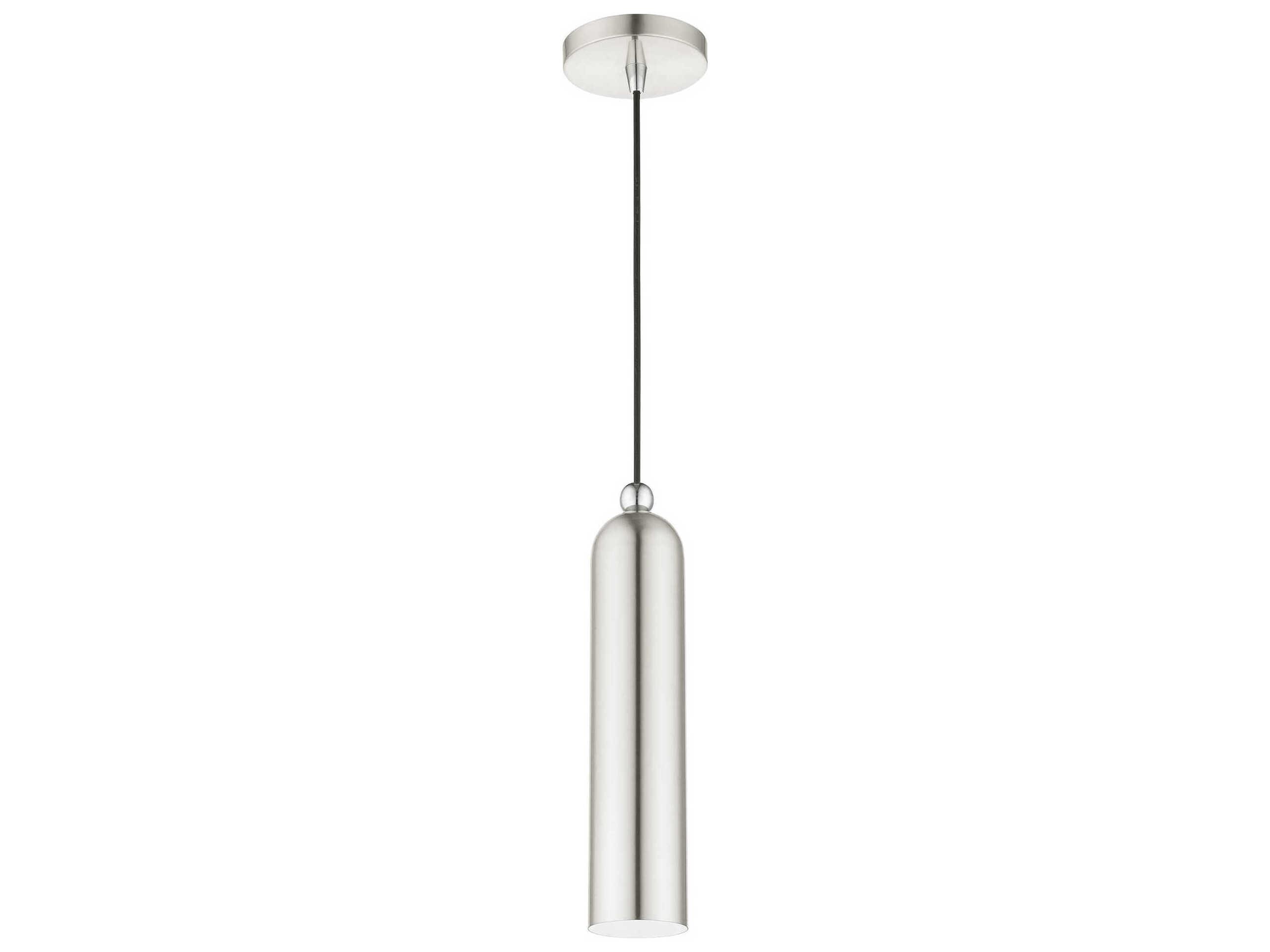 Livex Lighting Ardmore 1-Light Brushed Nickel Cylinder Mini Pendant