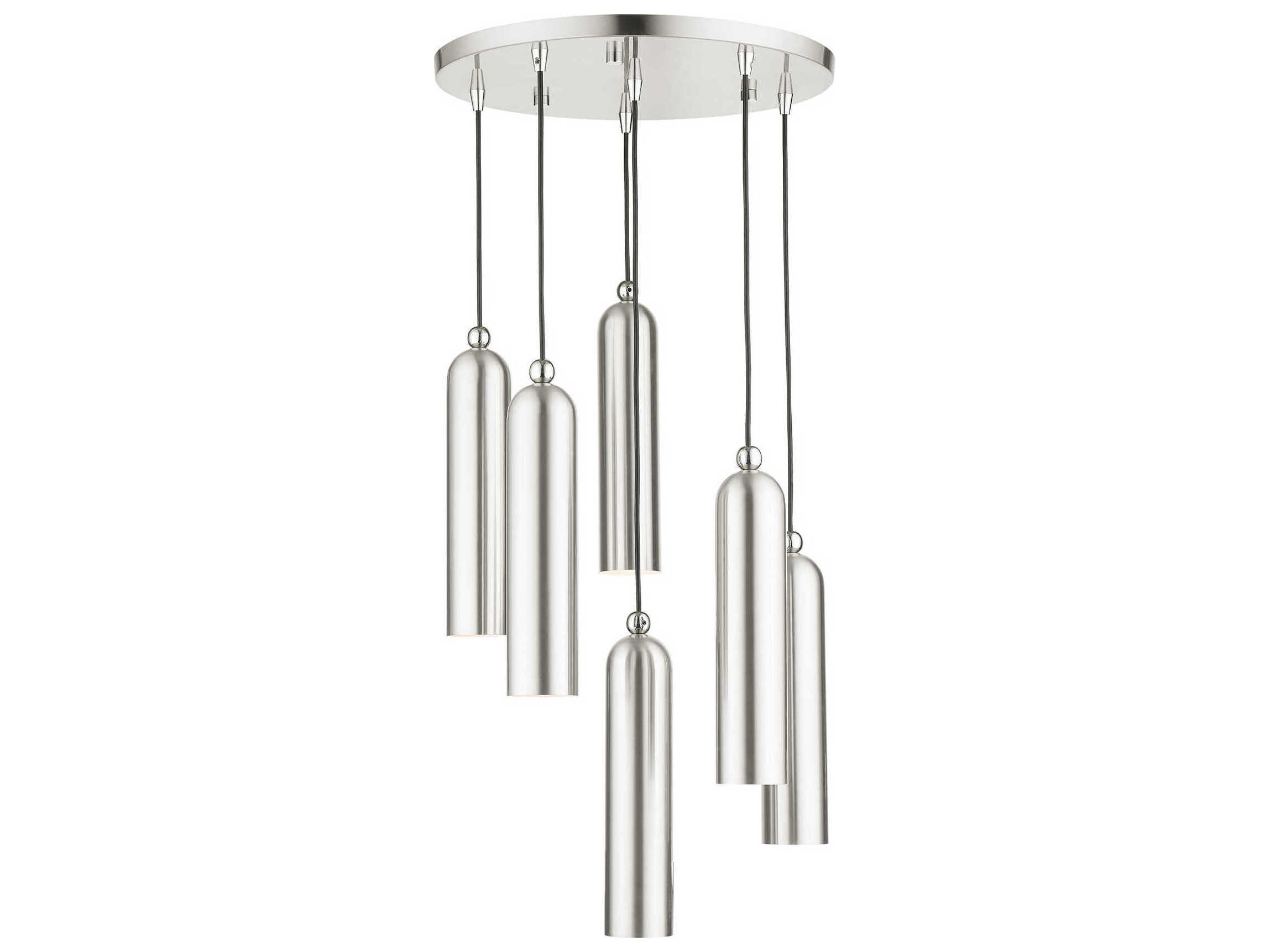 Livex Lighting Ardmore 6-Light Brushed Nickel Cylinder Pendant