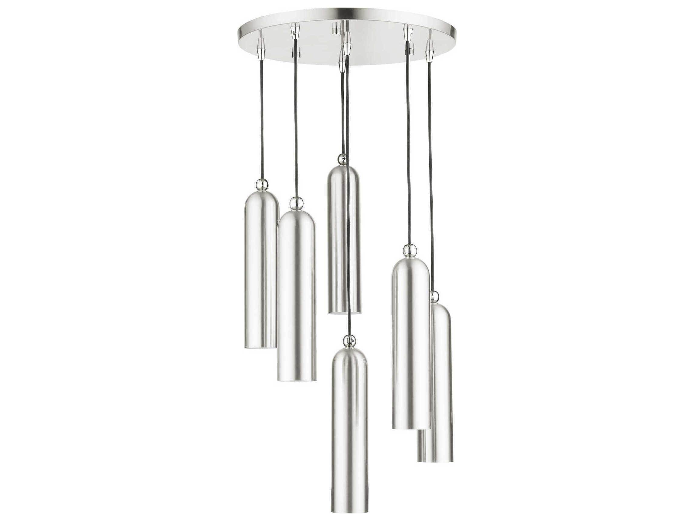 Livex Lighting Ardmore 6-Light Brushed Nickel Cylinder Pendant