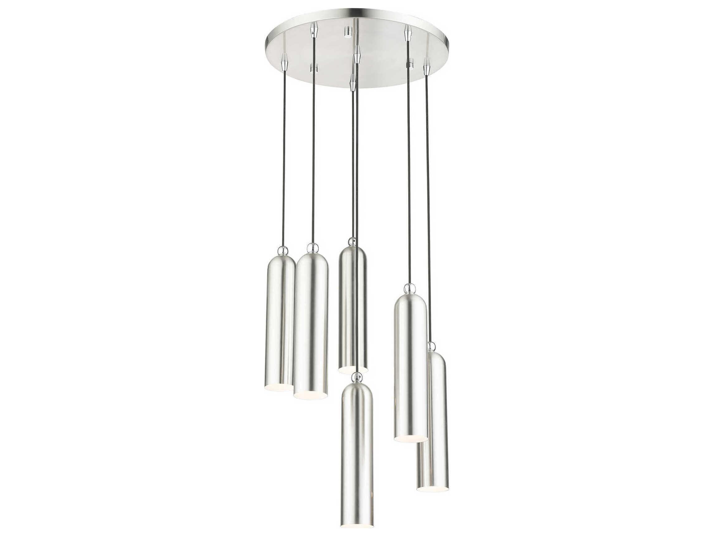 Livex Lighting Ardmore 6-Light Brushed Nickel Cylinder Pendant