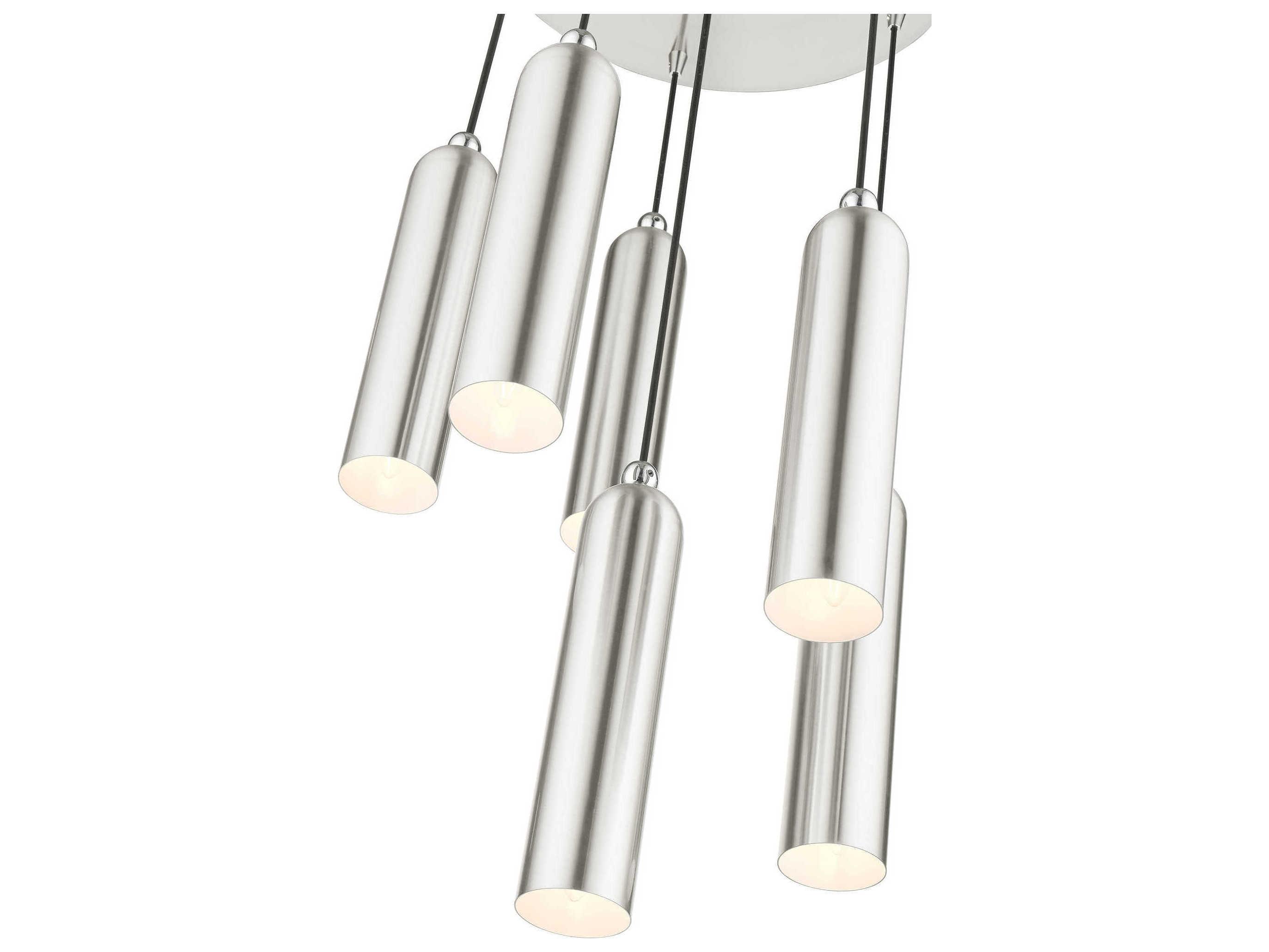Livex Lighting Ardmore 6-Light Brushed Nickel Cylinder Pendant