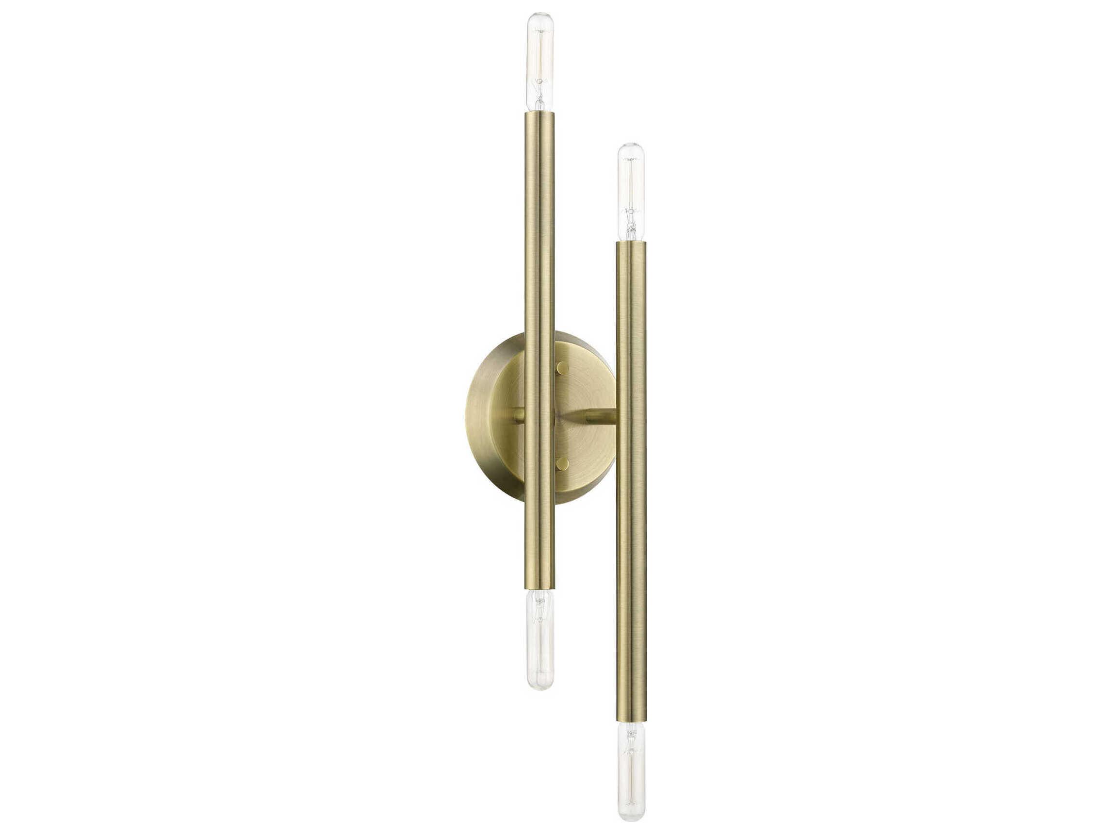 Livex Lighting Soho 4-Light Antique Brass Wall Sconce