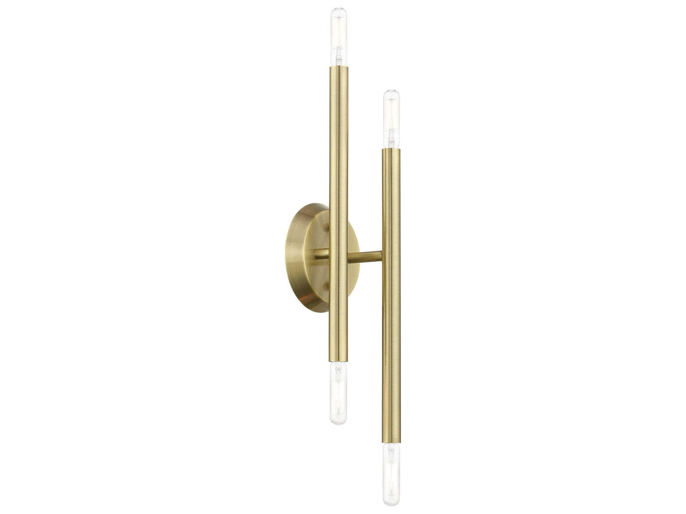Livex Lighting Soho 4-Light Antique Brass Wall Sconce