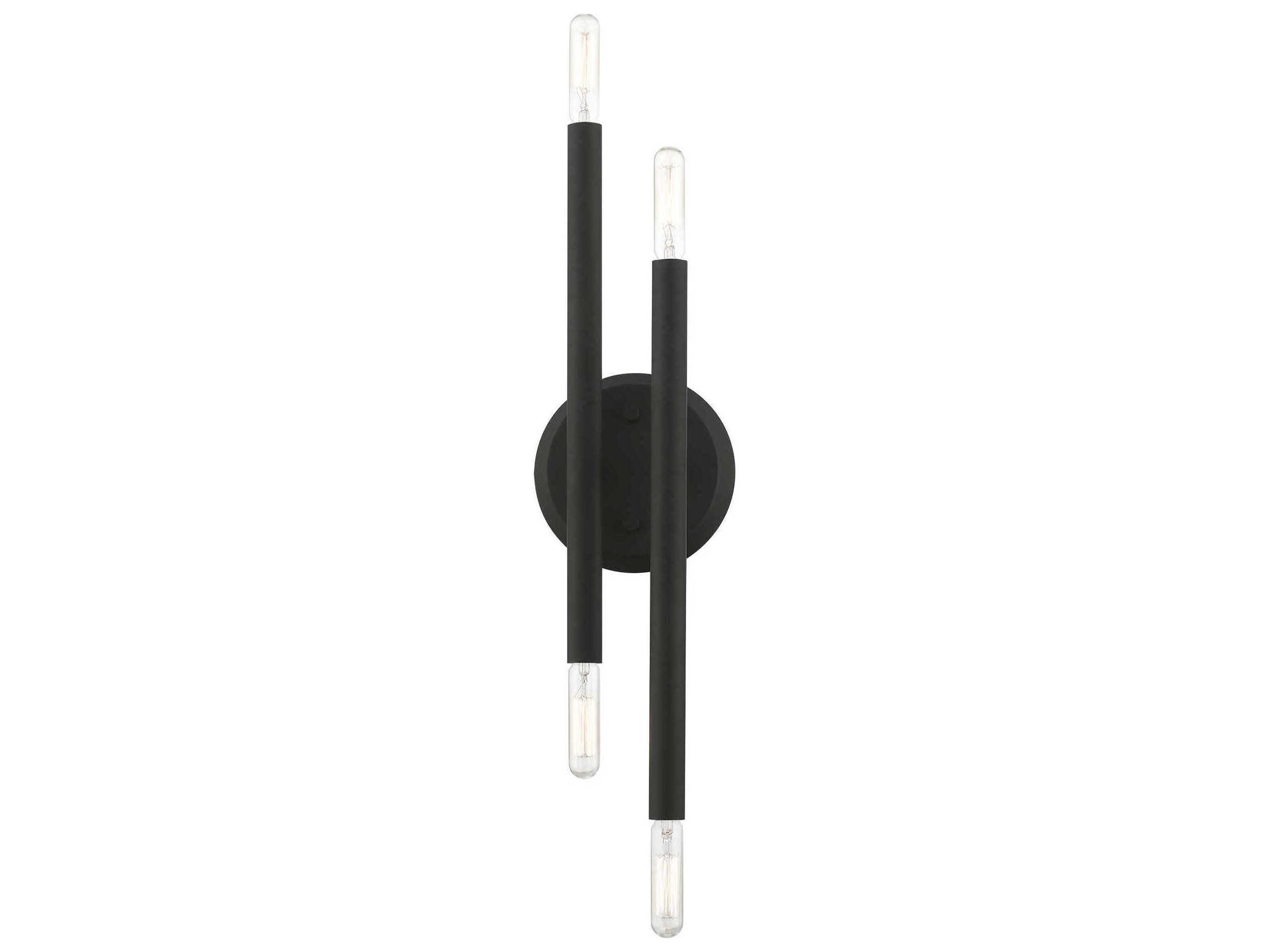 Livex Lighting Soho 4-Light Black Brushed Nickel Wall Sconce