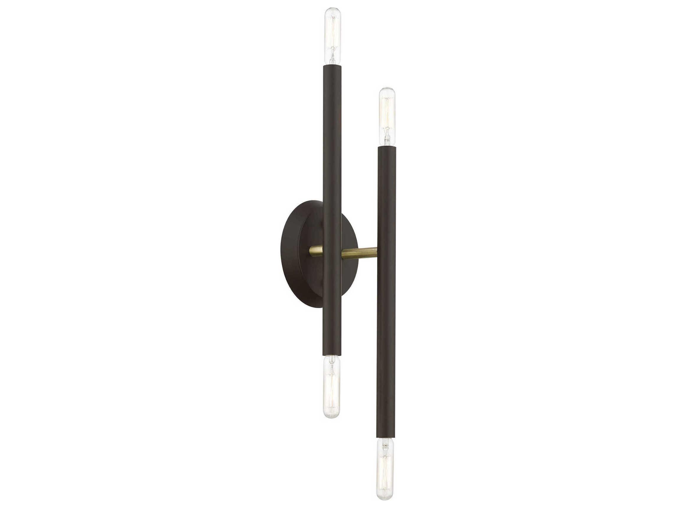 Livex Lighting Soho 4-Light Bronze Antique Brass Wall Sconce