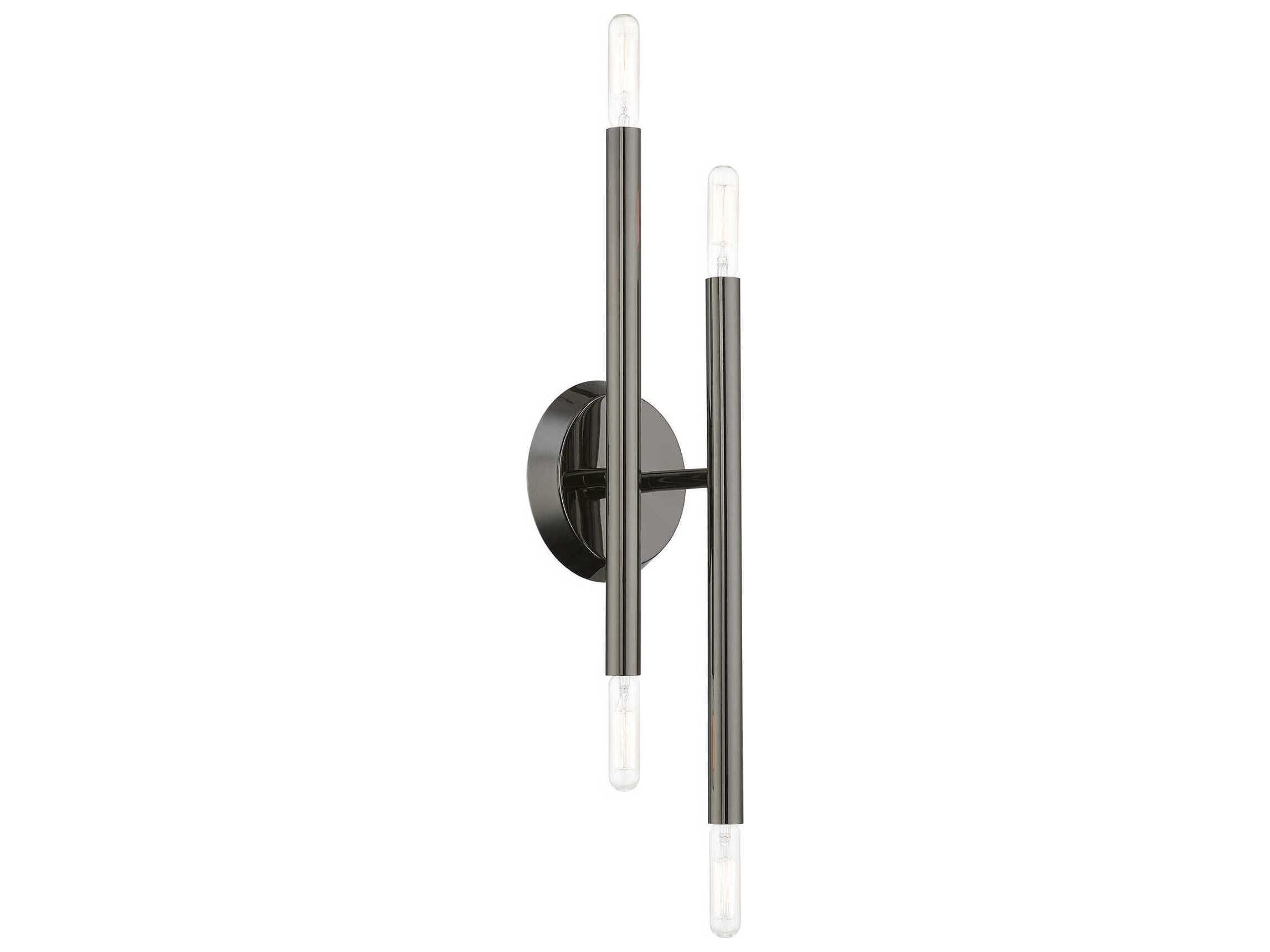 Livex Lighting Soho 4-Light Black Chrome Wall Sconce
