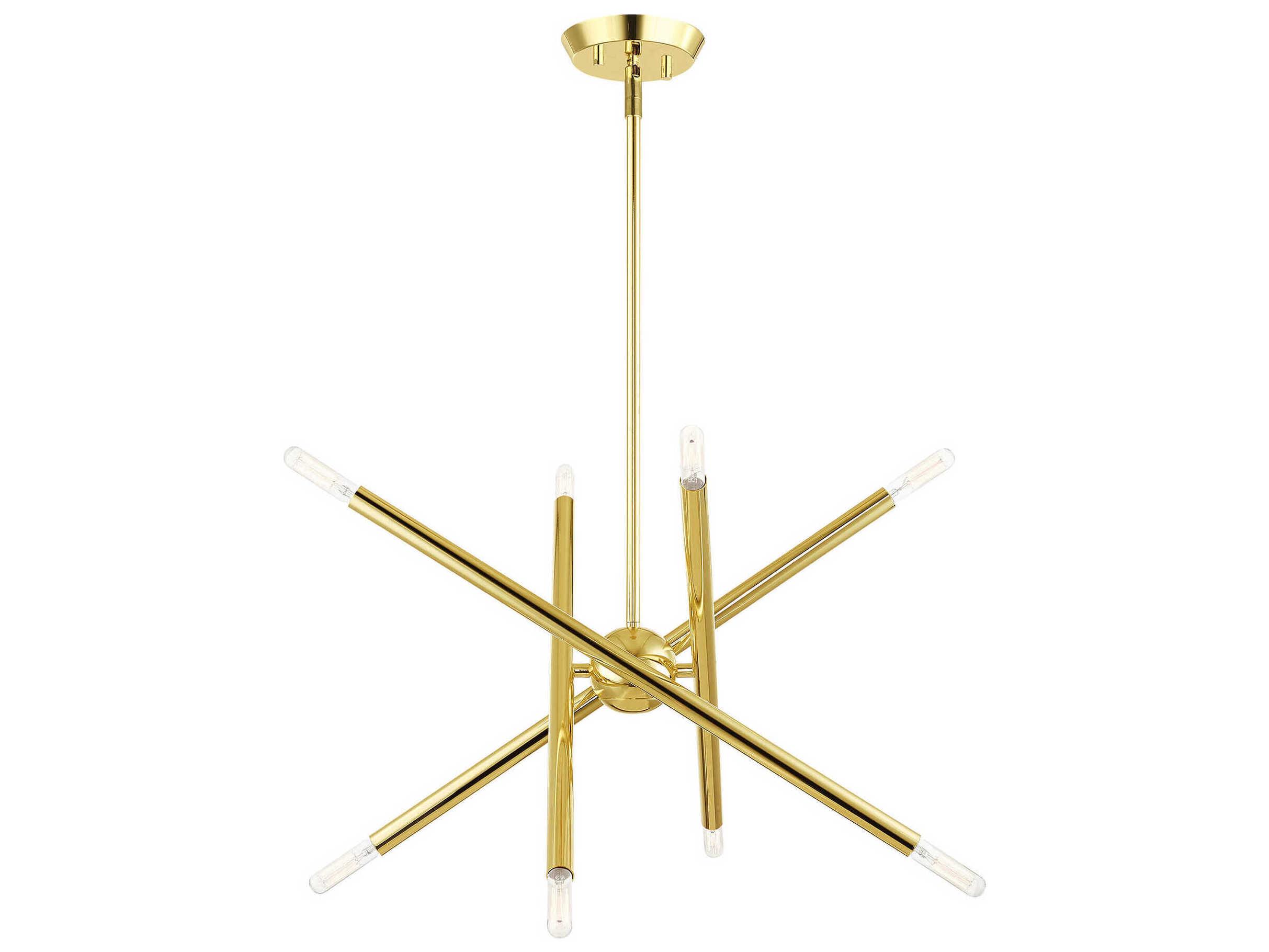 Livex Lighting Soho 8-Light Polished Brass Candelabra Sputnik Chandelier