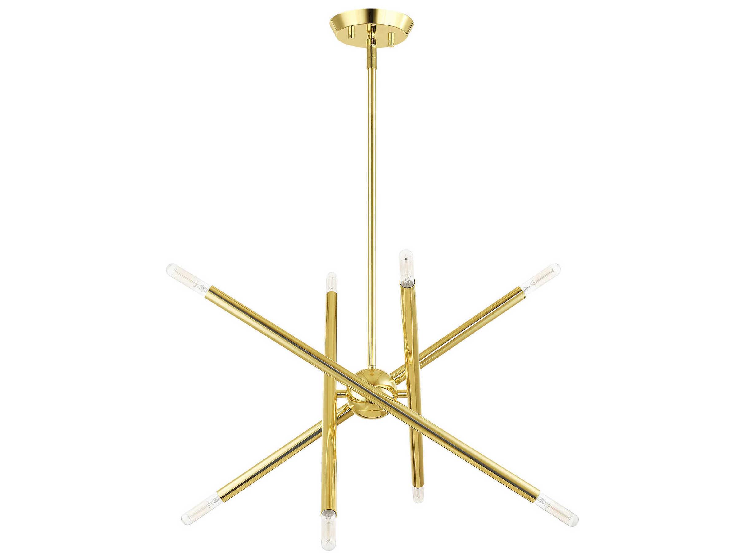 Livex Lighting Soho 8-Light Polished Brass Candelabra Sputnik Chandelier