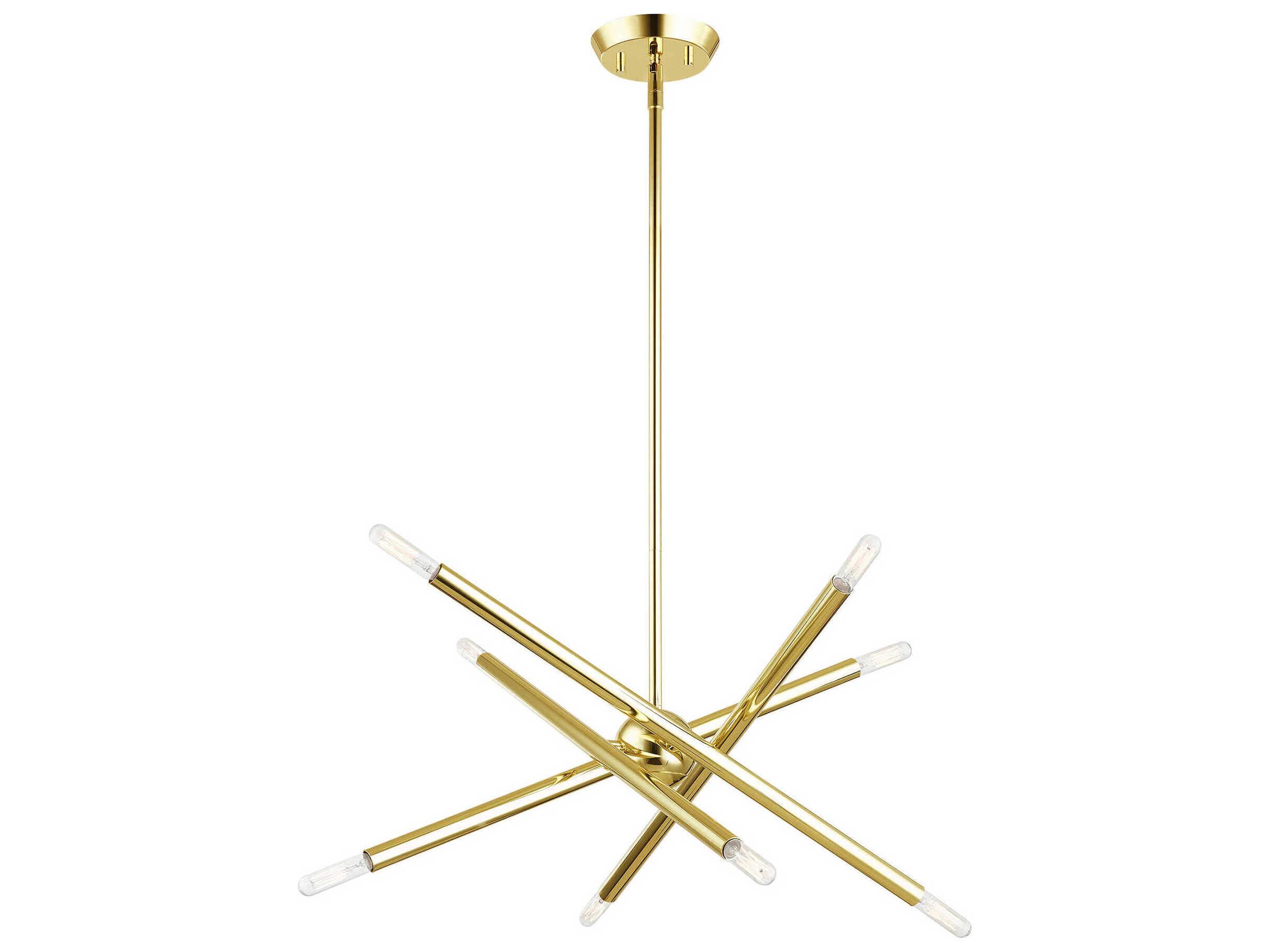 Livex Lighting Soho 8-Light Polished Brass Candelabra Sputnik Chandelier