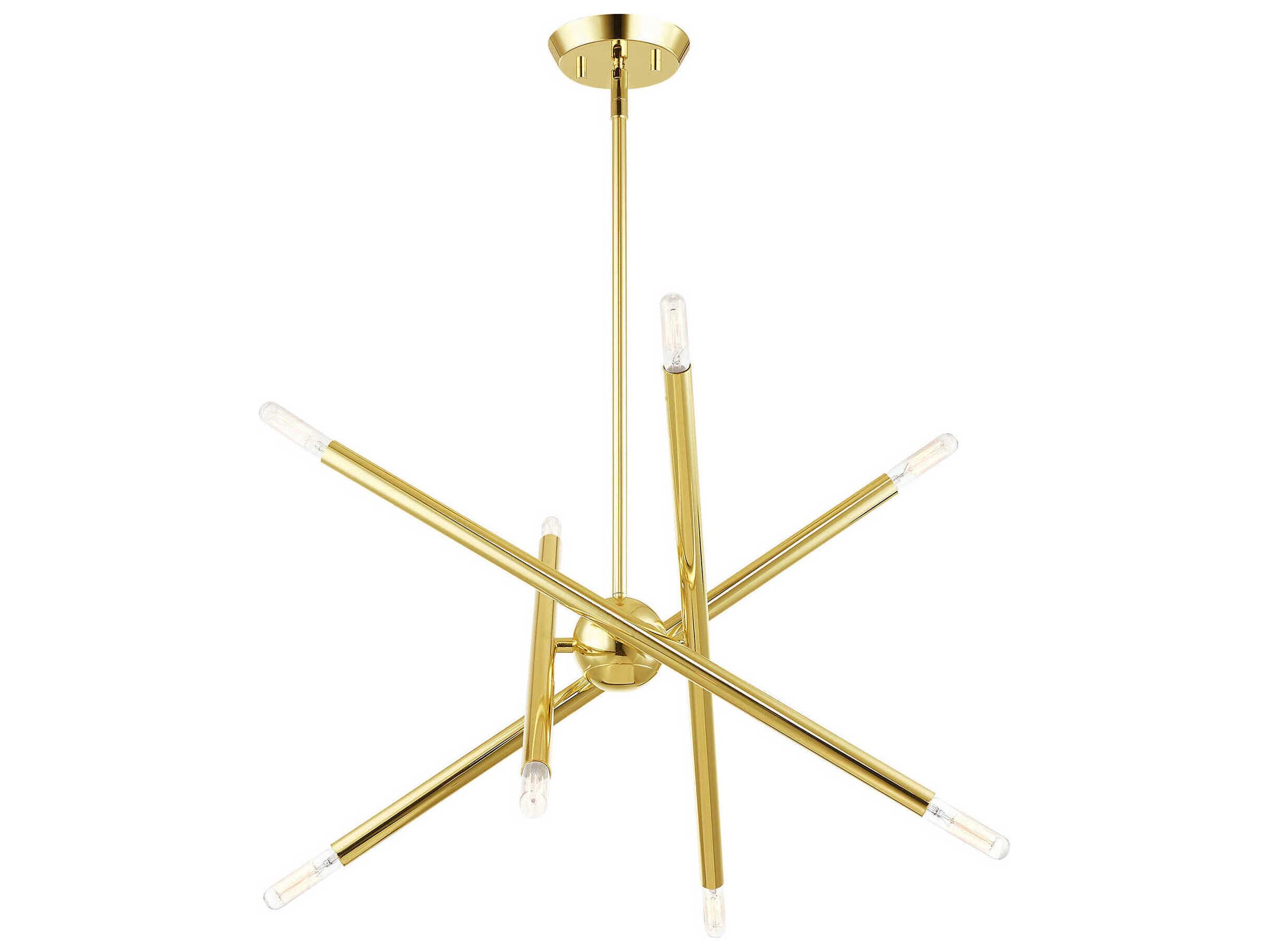 Livex Lighting Soho 8-Light Polished Brass Candelabra Sputnik Chandelier