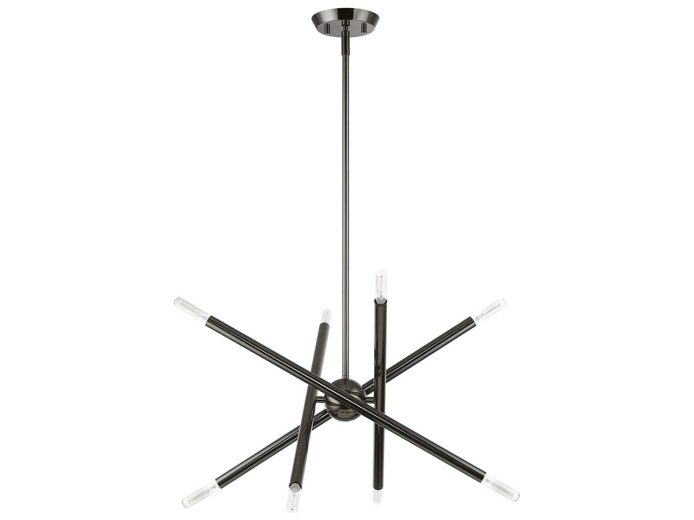 Livex Lighting Soho 8-Light Black Chrome Linear Sputnik Pendant