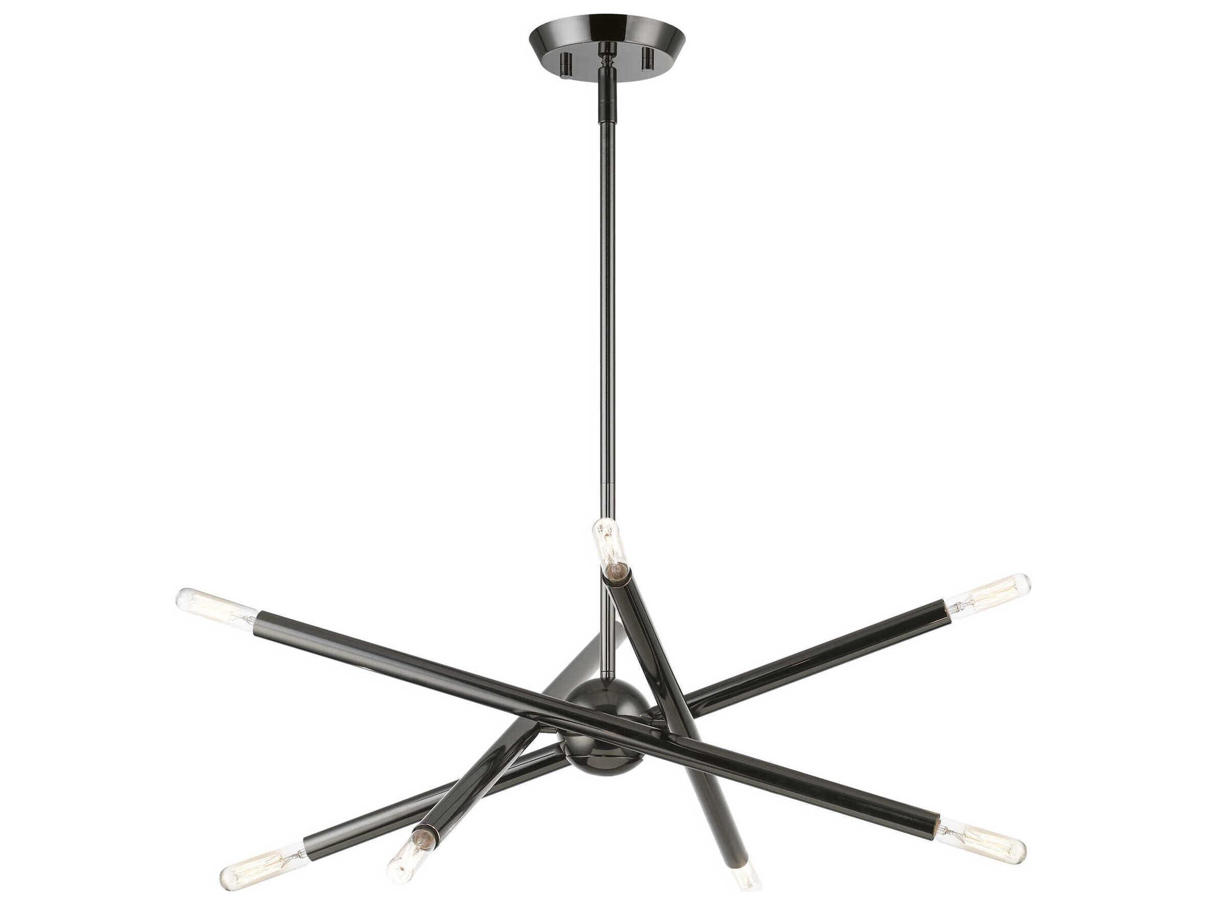 Livex Lighting Soho 8-Light Black Chrome Linear Sputnik Pendant