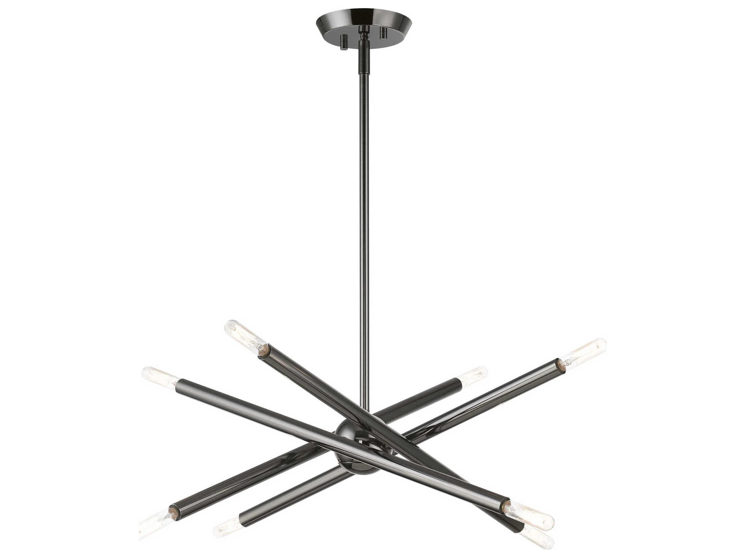 Livex Lighting Soho 8-Light Black Chrome Linear Sputnik Pendant