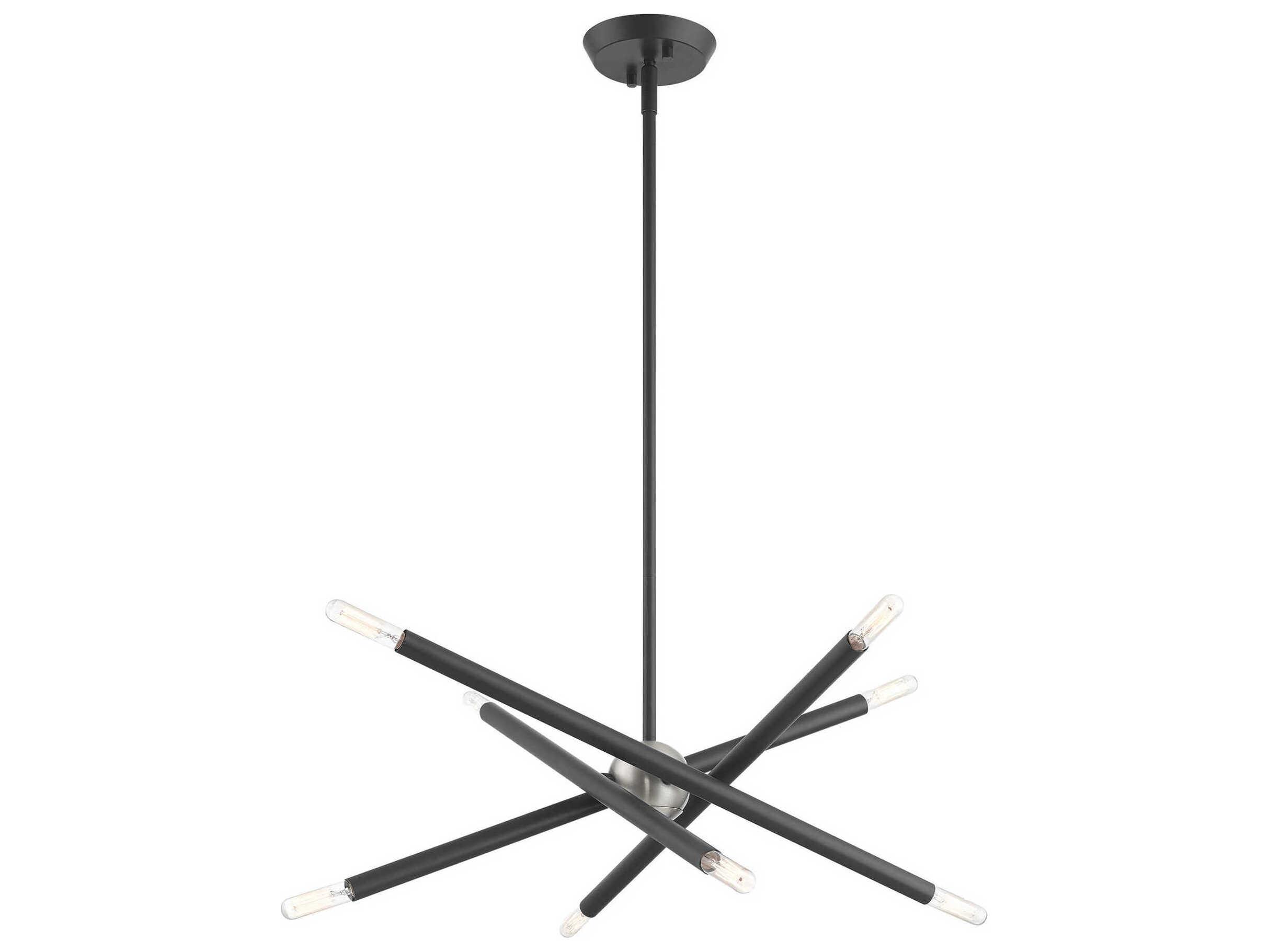 Livex Lighting Soho 8-Light Scandinavian Gray Candelabra Sputnik Chandelier