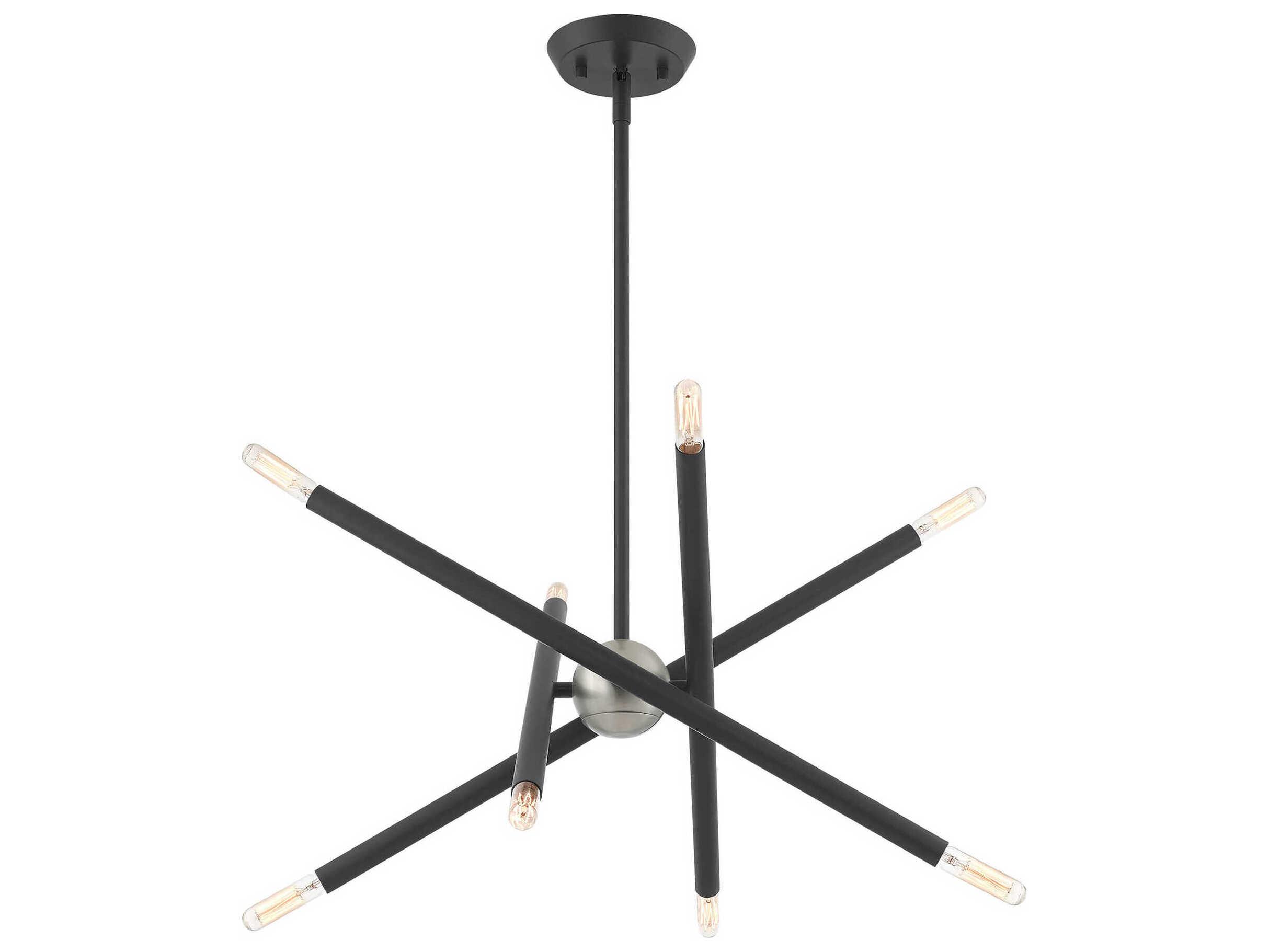 Livex Lighting Soho 8-Light Scandinavian Gray Candelabra Sputnik Chandelier