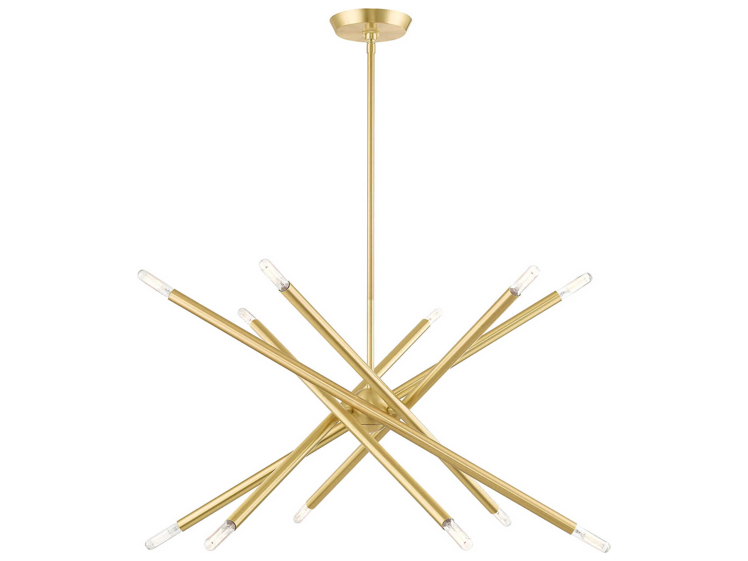 Livex Lighting Soho 12-Light Satin Brass Candelabra Sputnik Chandelier