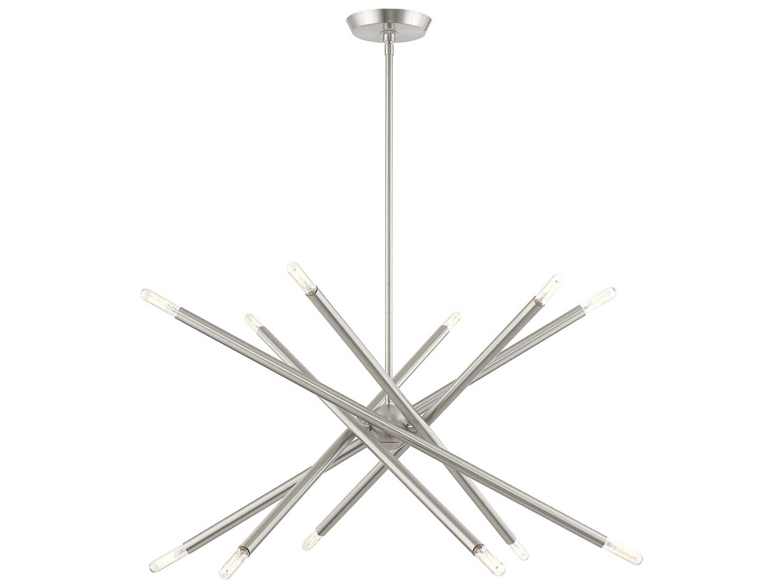 Livex Lighting Soho 12-Light Brushed Nickel Candelabra Sputnik Chandelier