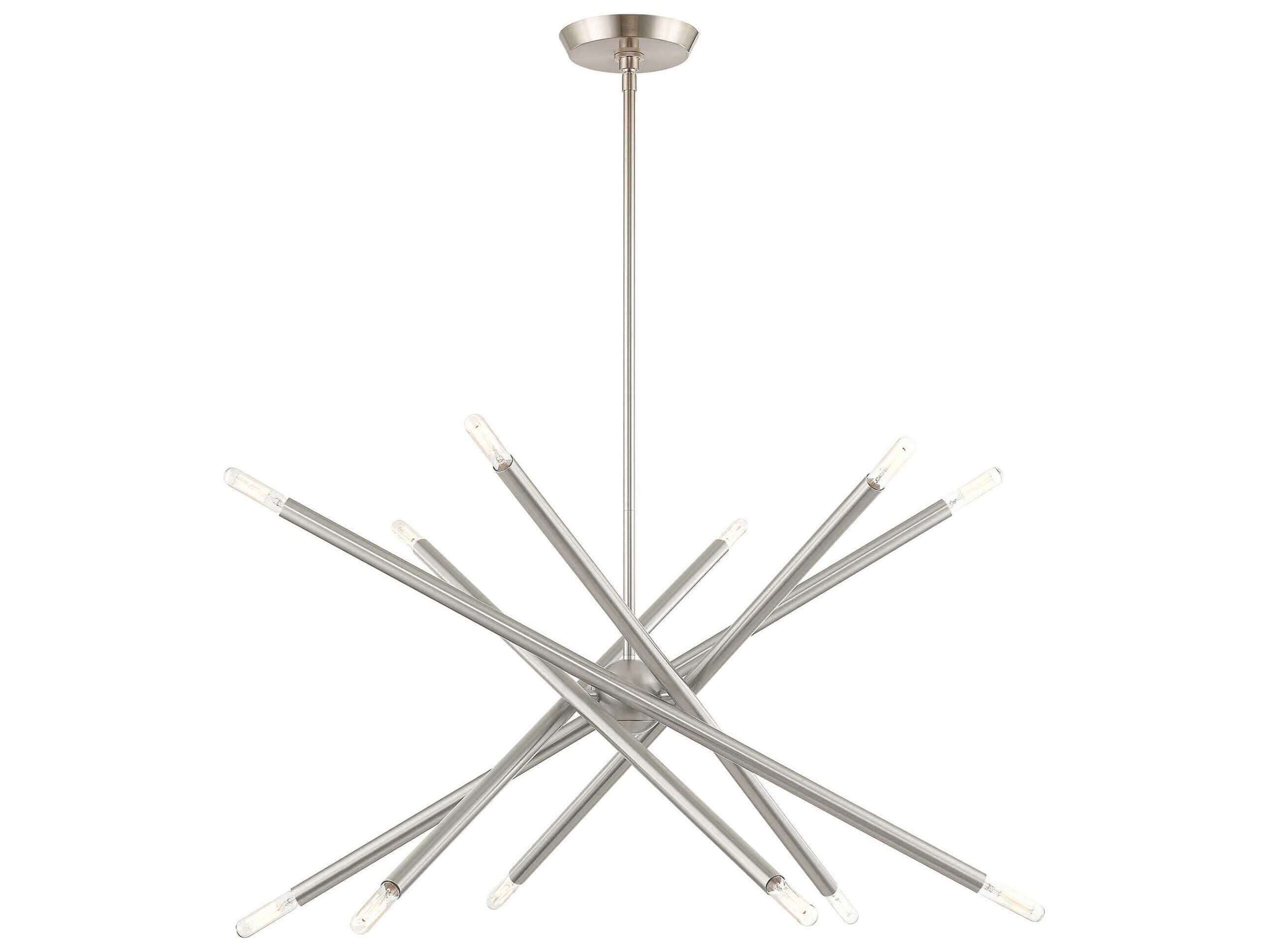 Livex Lighting Soho 12-Light Brushed Nickel Candelabra Sputnik Chandelier