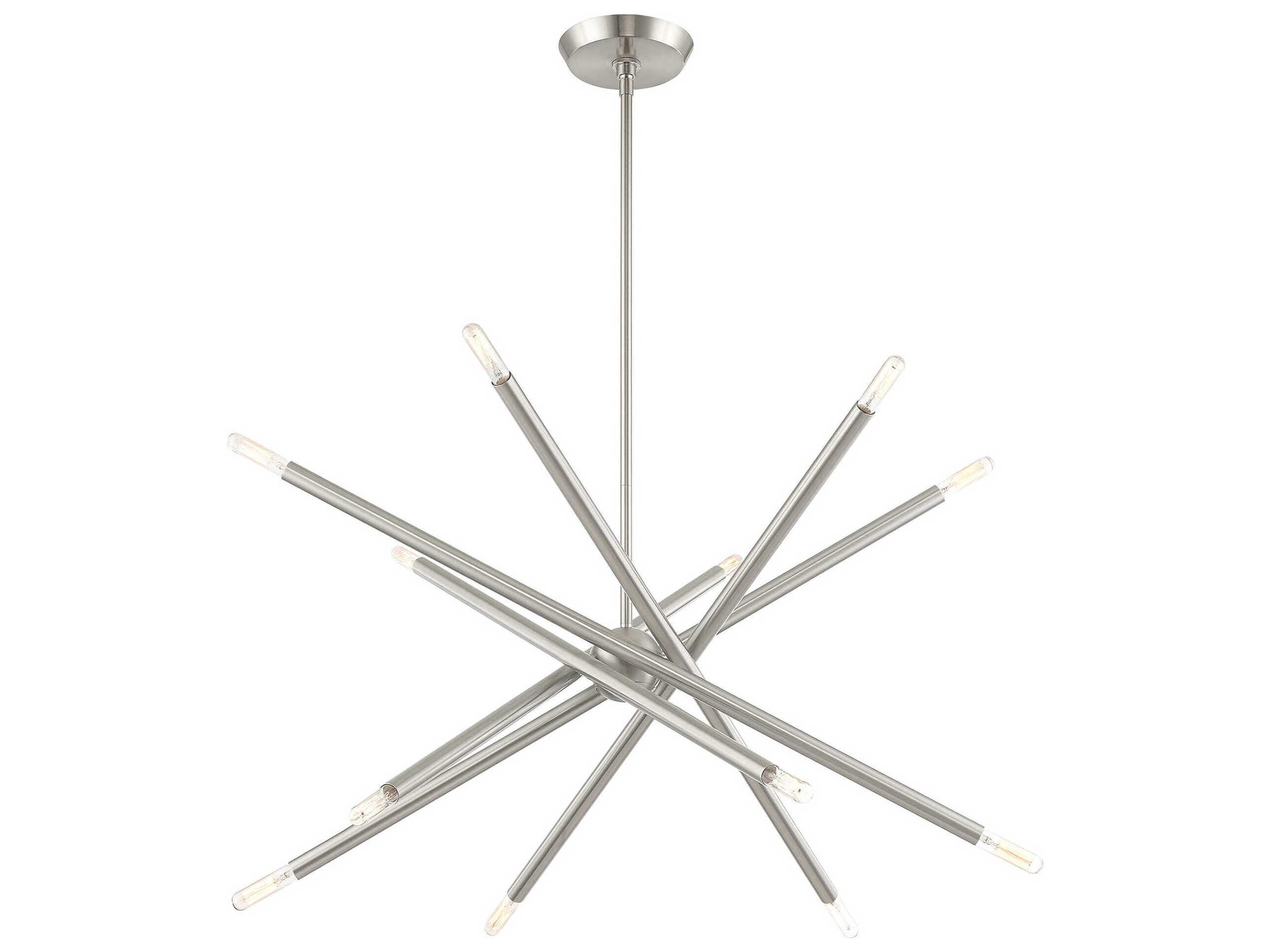 Livex Lighting Soho 12-Light Brushed Nickel Candelabra Sputnik Chandelier