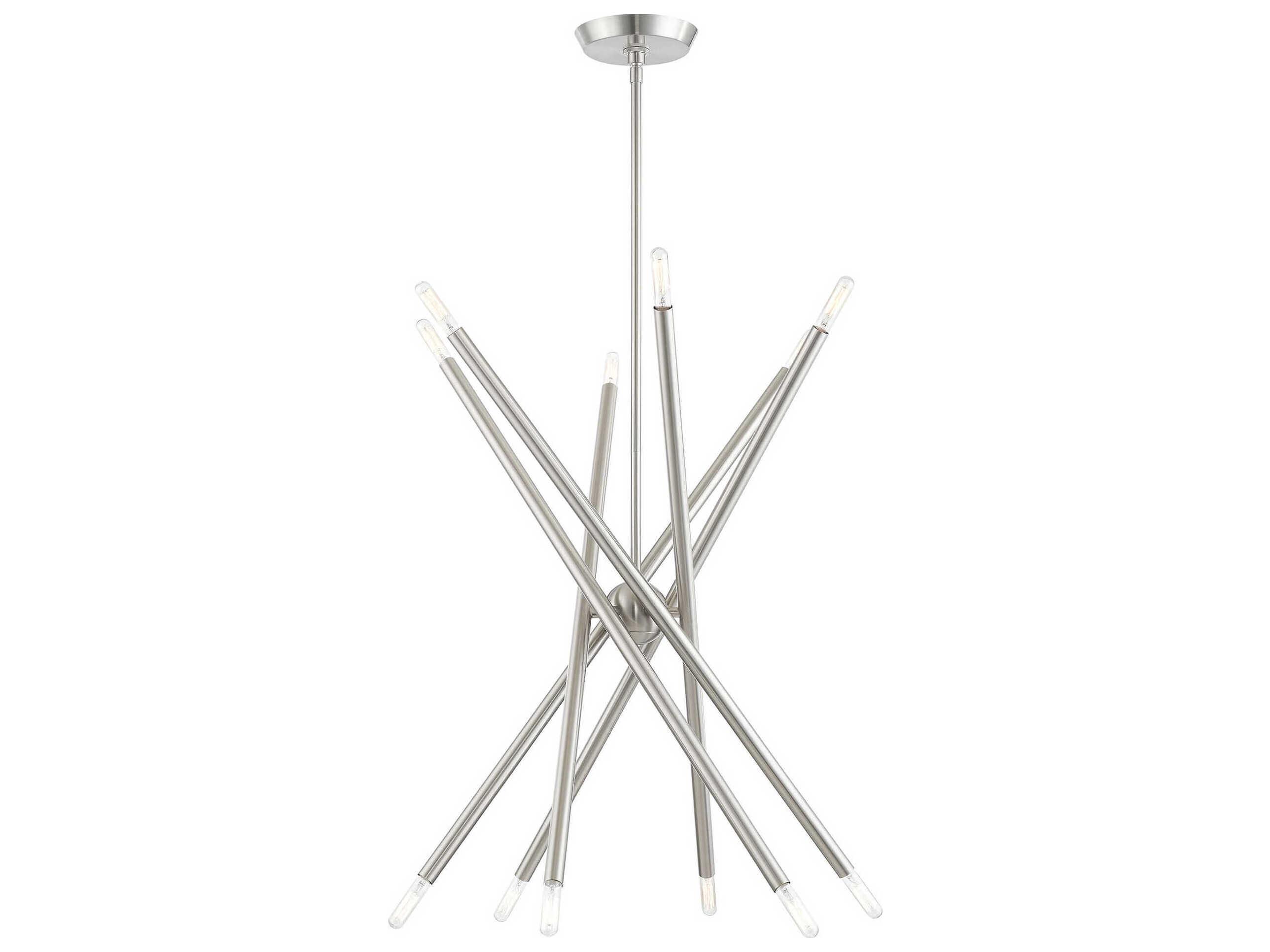 Livex Lighting Soho 12-Light Brushed Nickel Candelabra Sputnik Chandelier