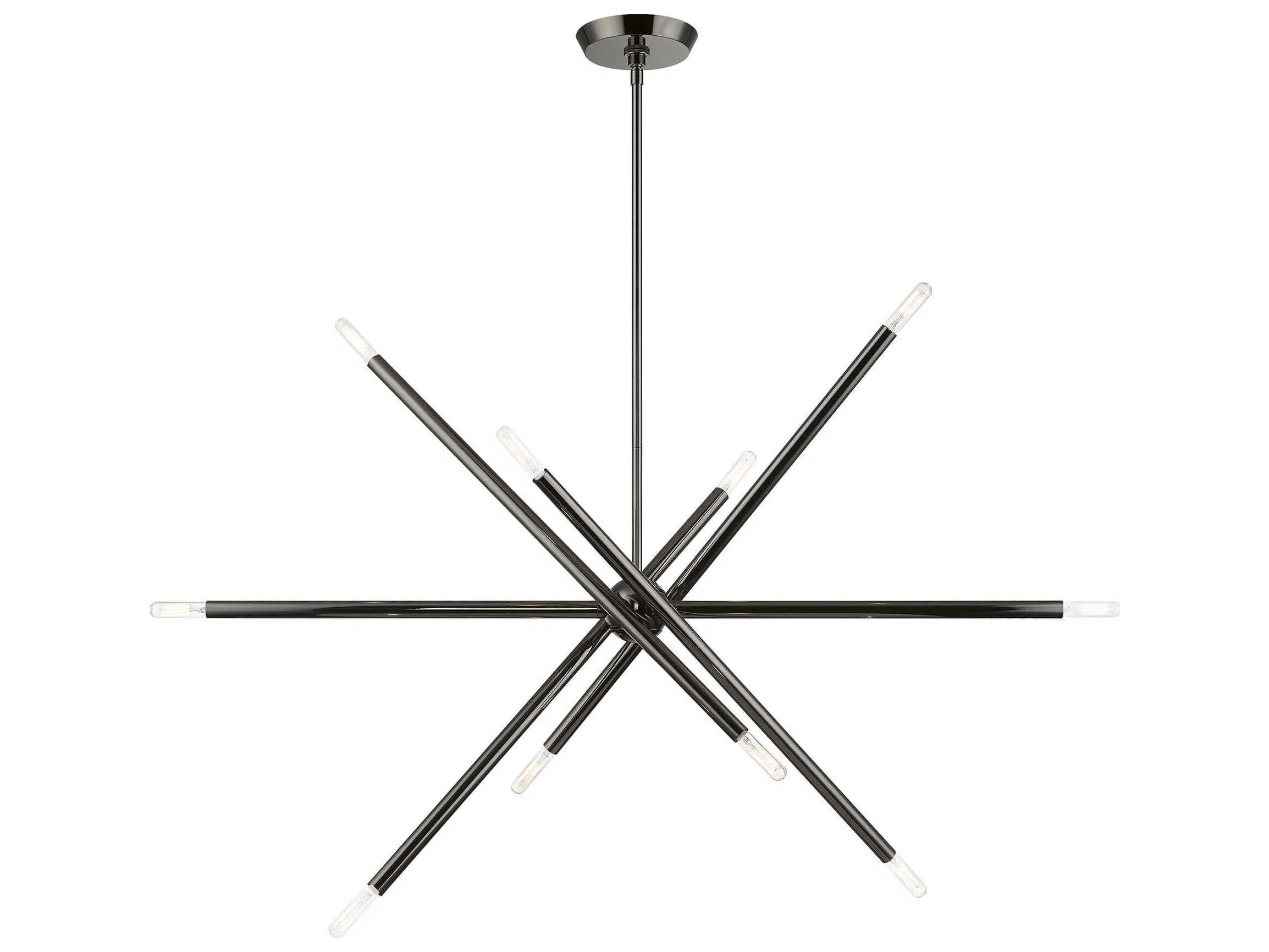 Livex Lighting Soho 10-Light Black Chrome Linear Sputnik Island Pendant