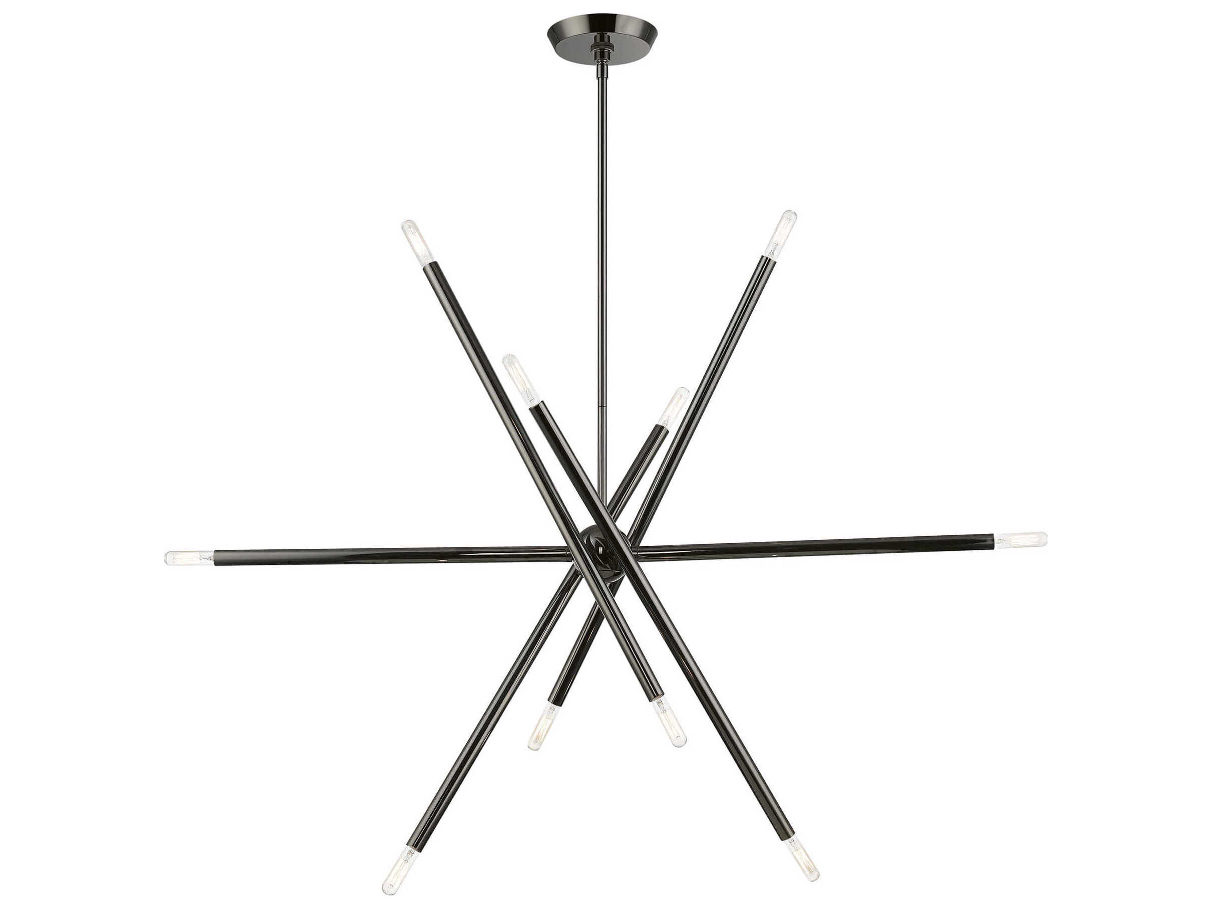 Livex Lighting Soho 10-Light Black Chrome Linear Sputnik Island Pendant