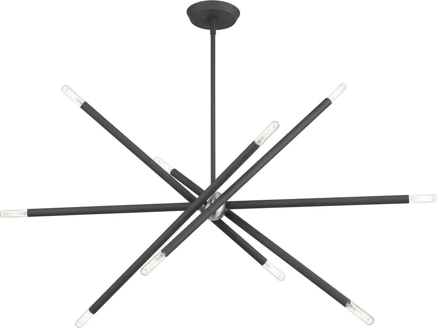 Livex Lighting Soho 10-Light Scandinavian Gray Brushed Nickel Pendant