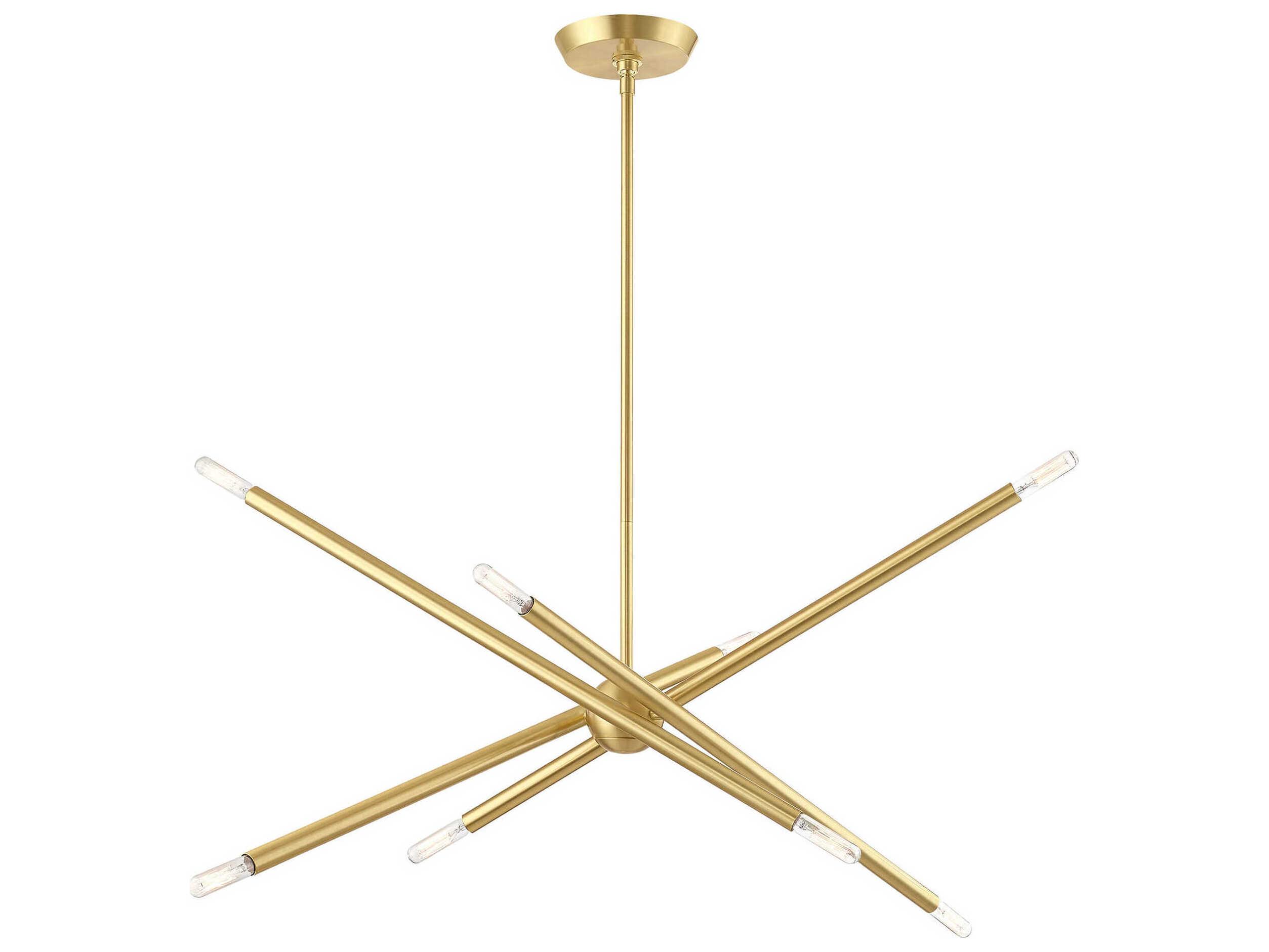 Livex Lighting Soho 8-Light Satin Brass Linear Island Pendant