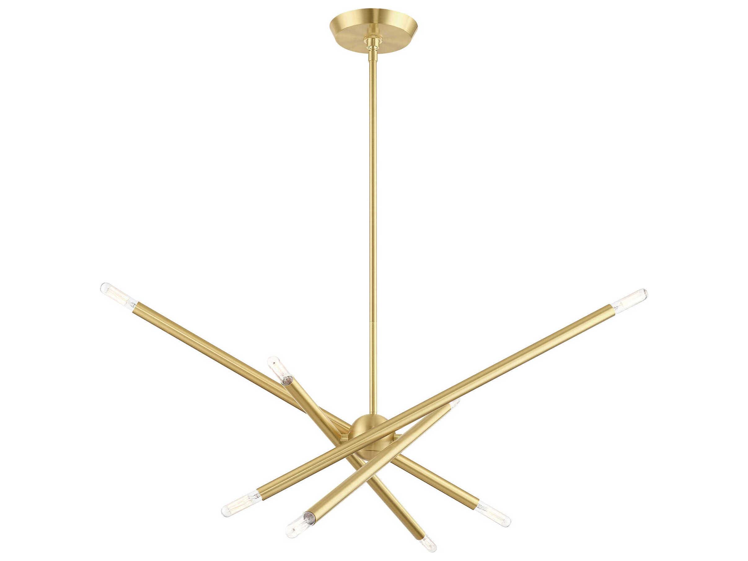 Livex Lighting Soho 8-Light Satin Brass Linear Island Pendant