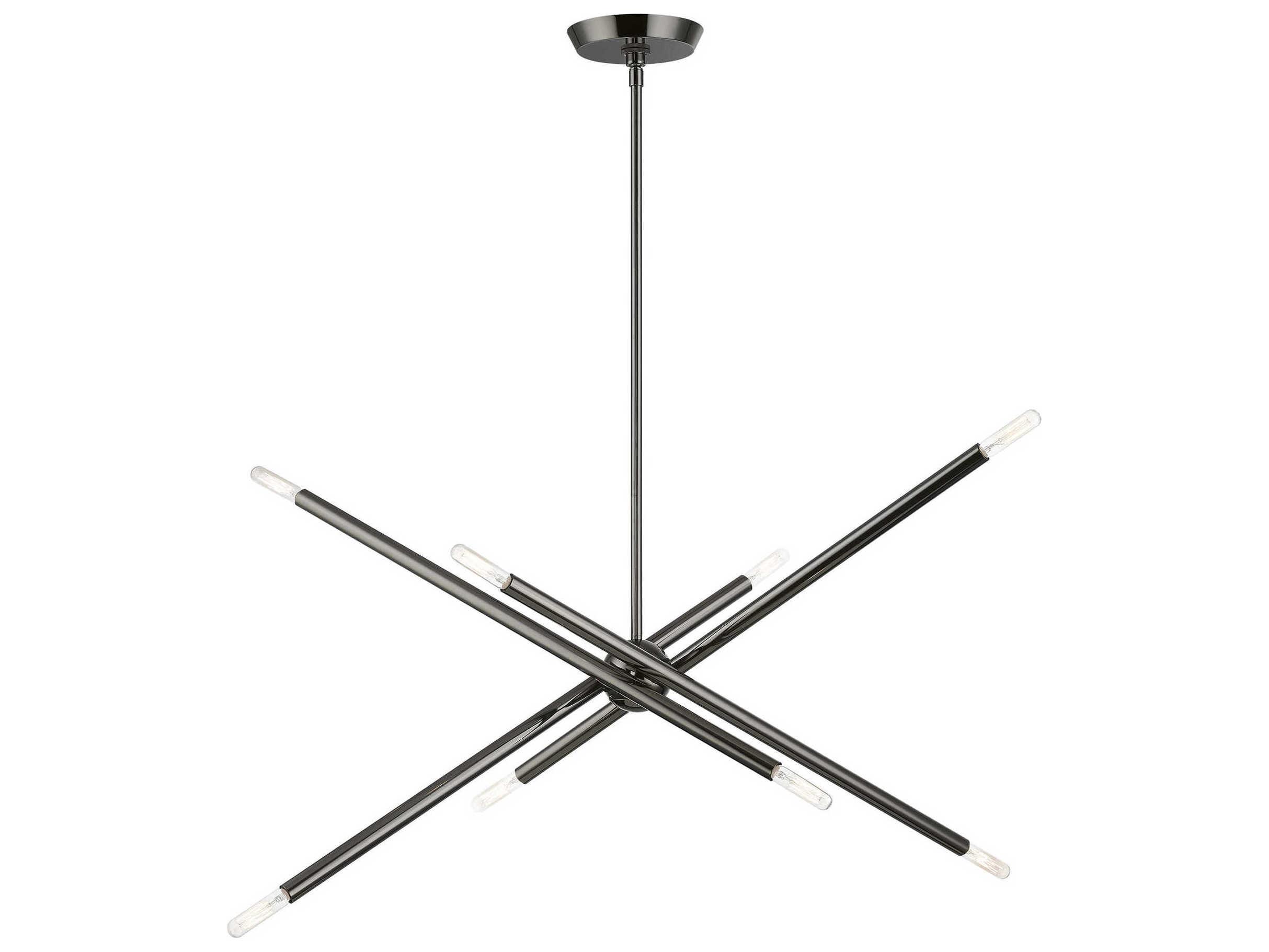 Livex Lighting Soho 8-Light Black Chrome Linear Sputnik Island Pendant