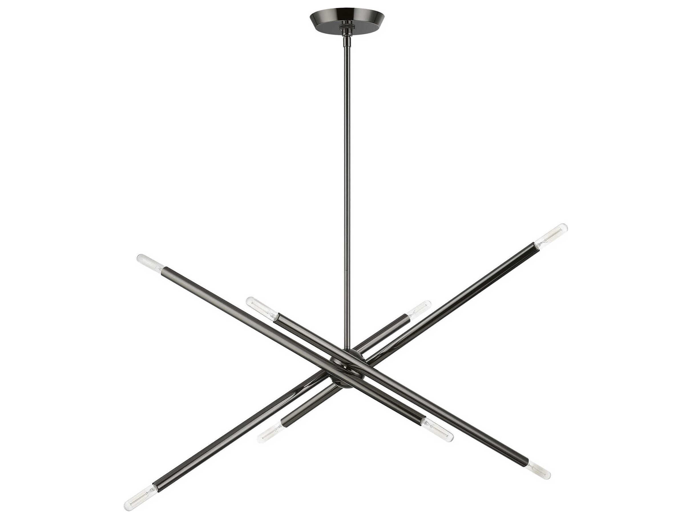 Livex Lighting Soho 8-Light Black Chrome Linear Sputnik Island Pendant