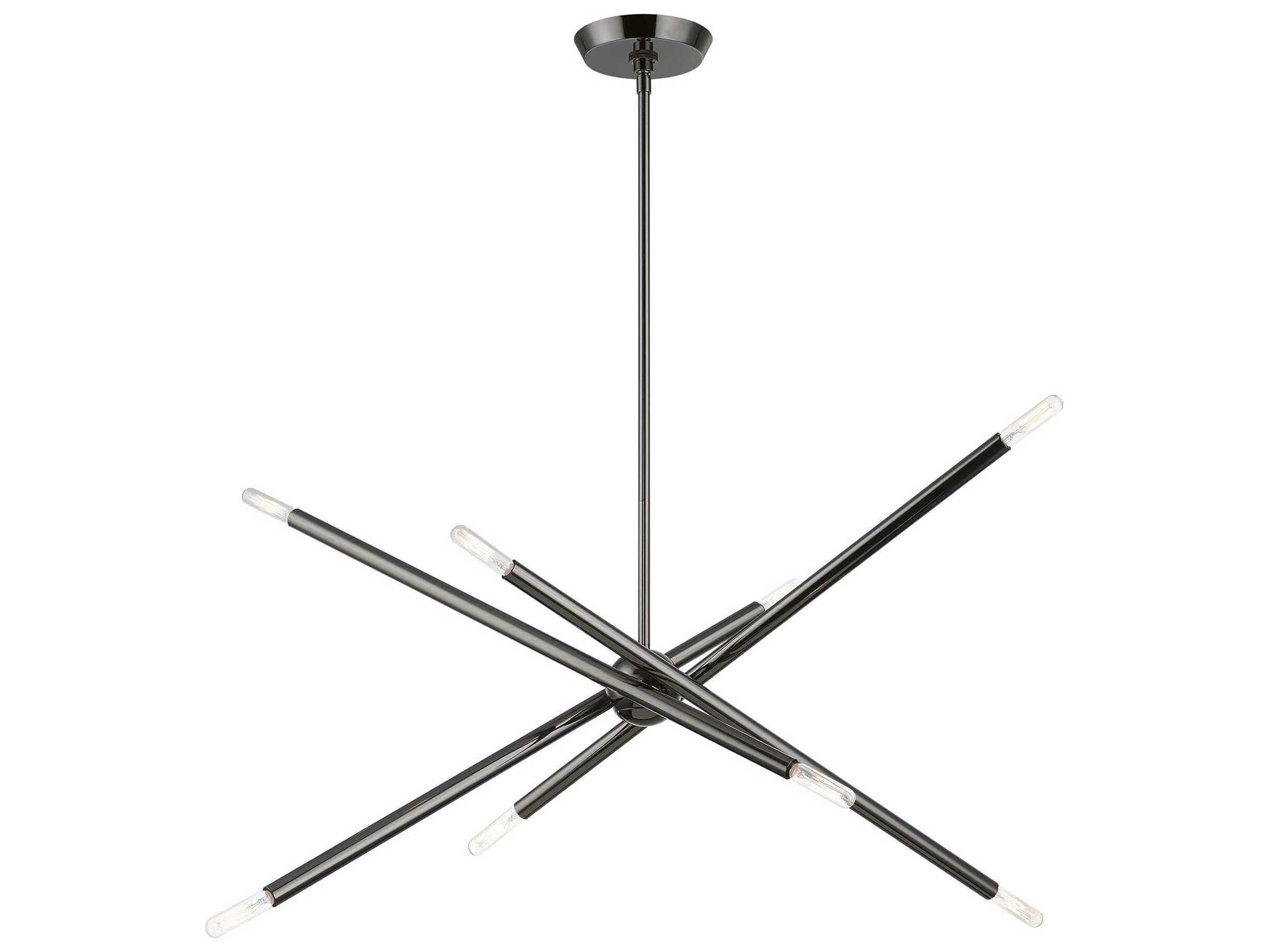 Livex Lighting Soho 8-Light Black Chrome Linear Sputnik Island Pendant