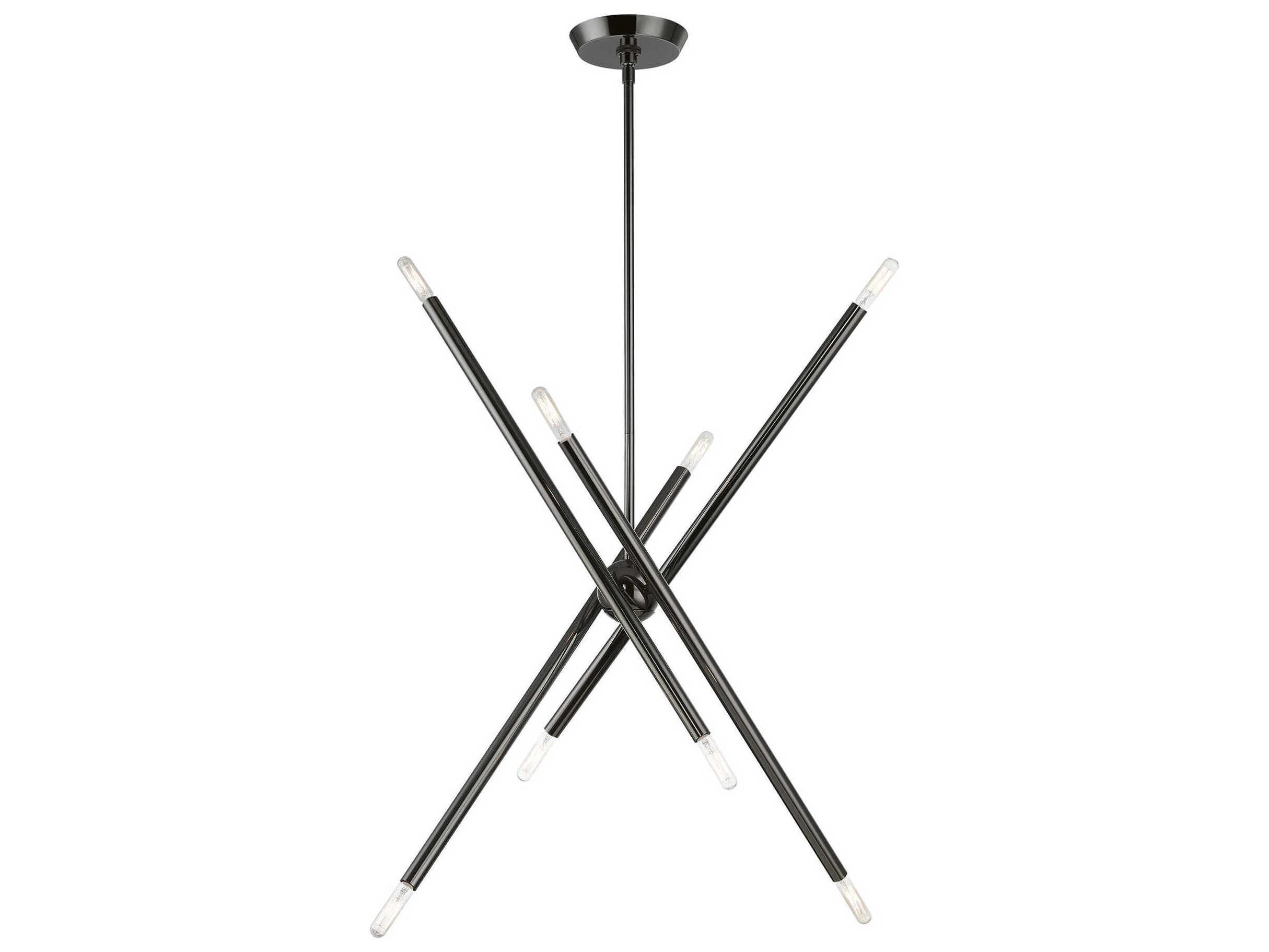 Livex Lighting Soho 8-Light Black Chrome Linear Sputnik Island Pendant