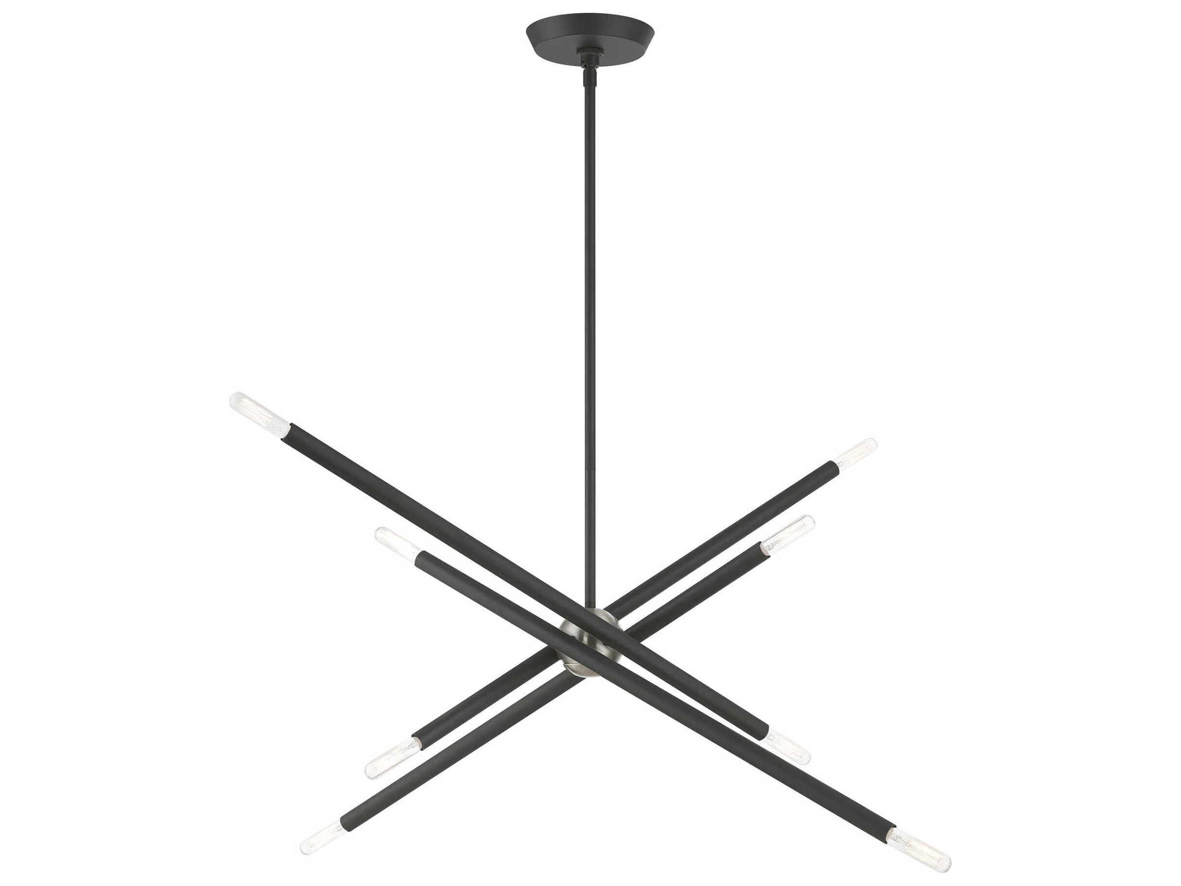 Livex Lighting Soho 8-Light Scandinavian Gray Linear Sputnik Island Pendant