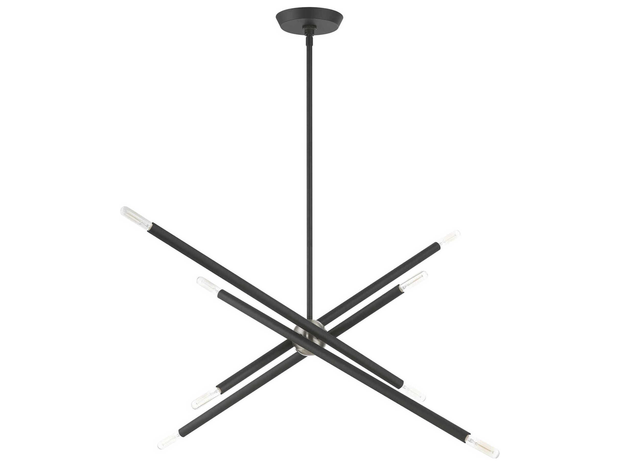 Livex Lighting Soho 8-Light Scandinavian Gray Linear Sputnik Island Pendant