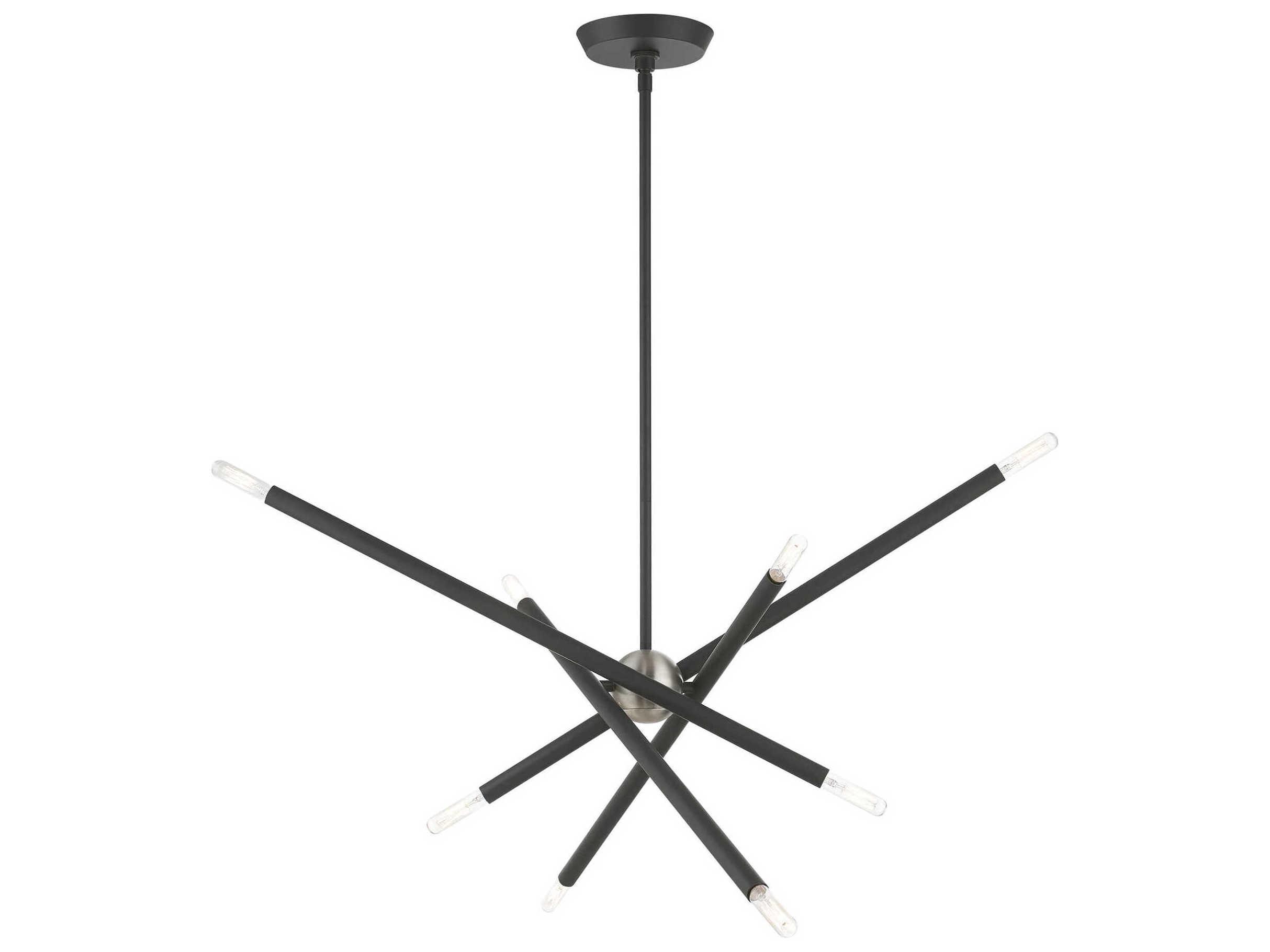 Livex Lighting Soho 8-Light Scandinavian Gray Linear Sputnik Island Pendant