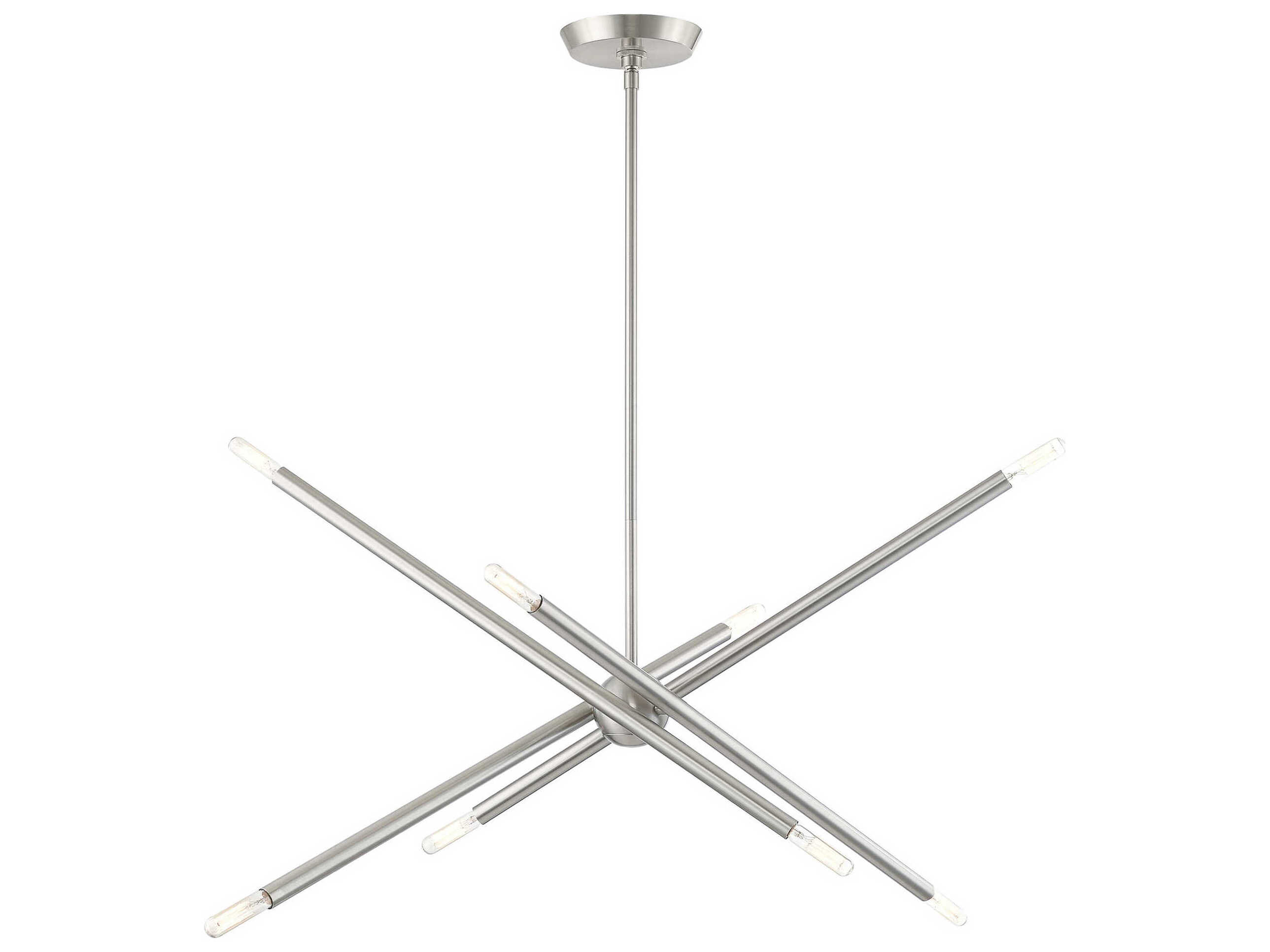 Livex Lighting Soho 8-Light Brushed Nickel Linear Island Pendant