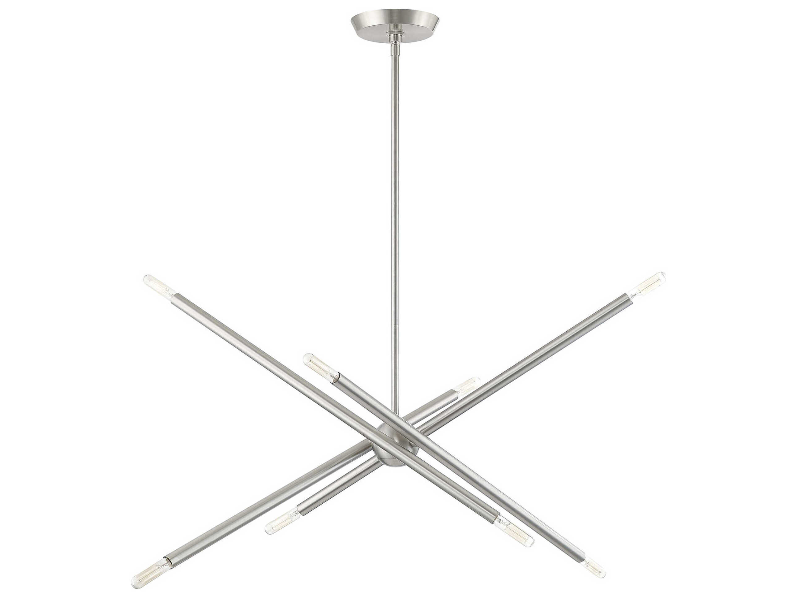 Livex Lighting Soho 8-Light Brushed Nickel Linear Island Pendant