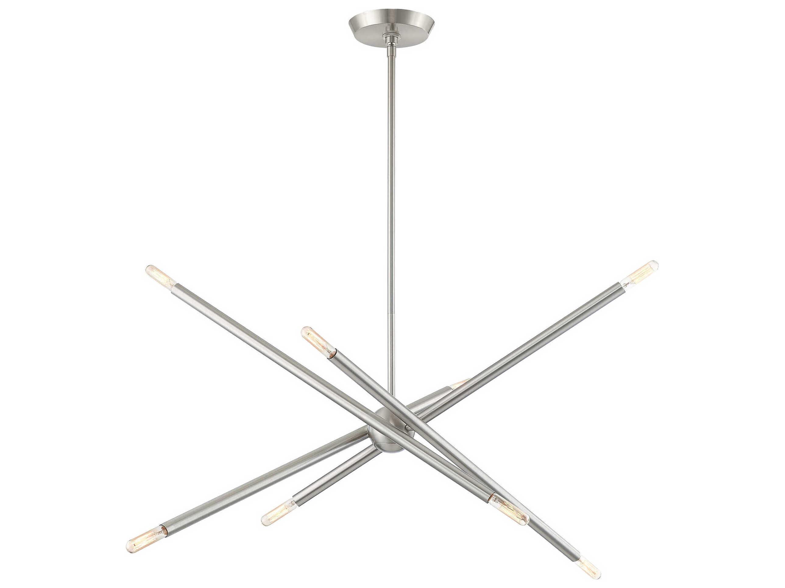 Livex Lighting Soho 8-Light Brushed Nickel Linear Island Pendant