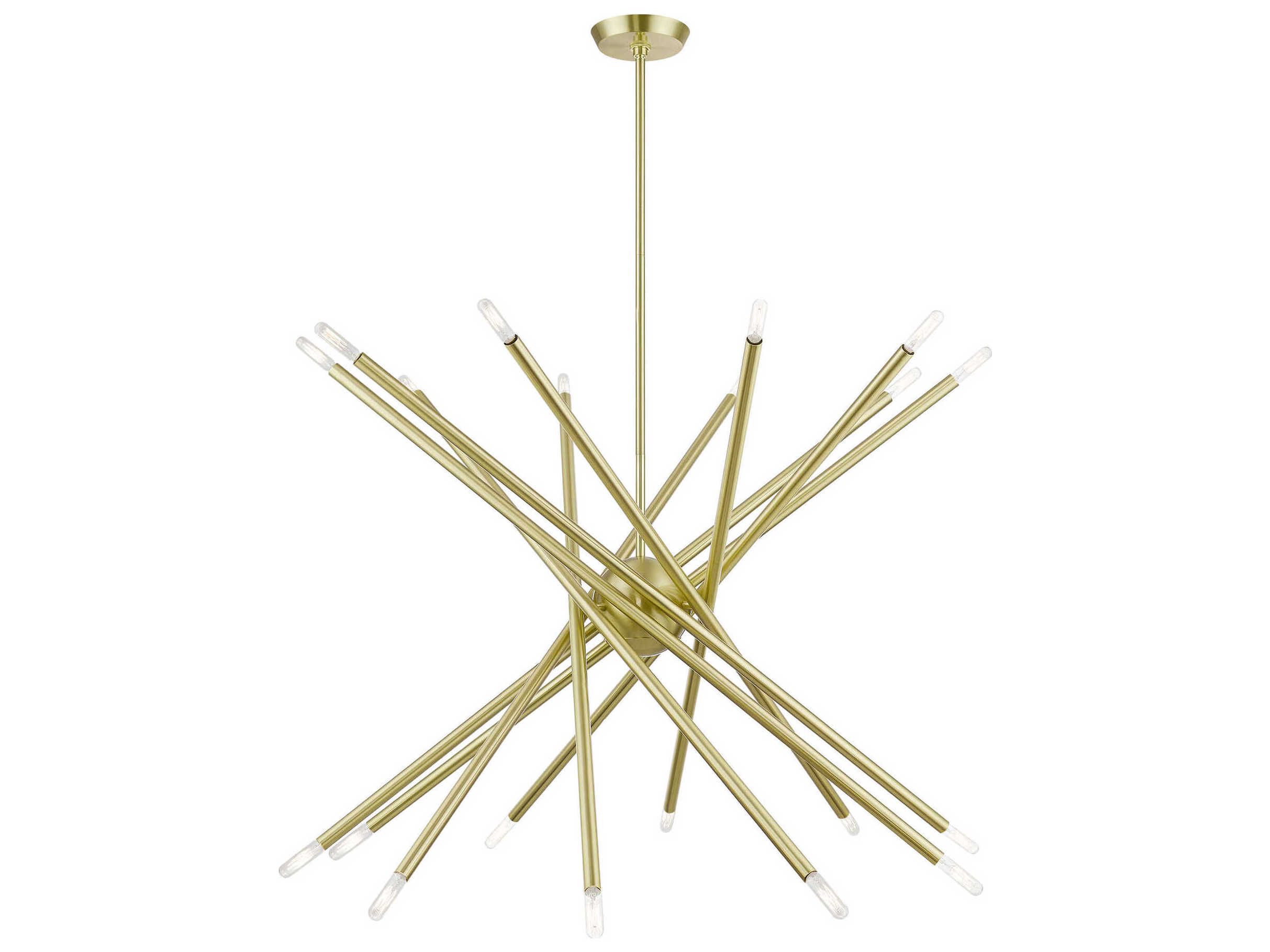 Livex Lighting Soho 20-Light Satin Brass Linear Sputnik Pendant