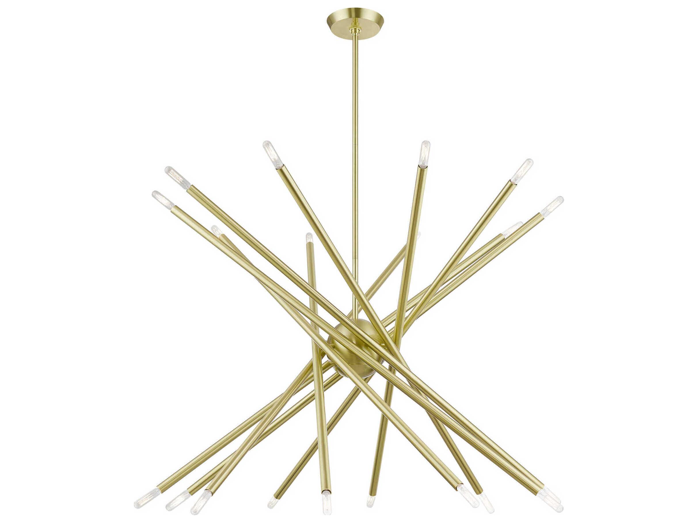 Livex Lighting Soho 20-Light Satin Brass Linear Sputnik Pendant