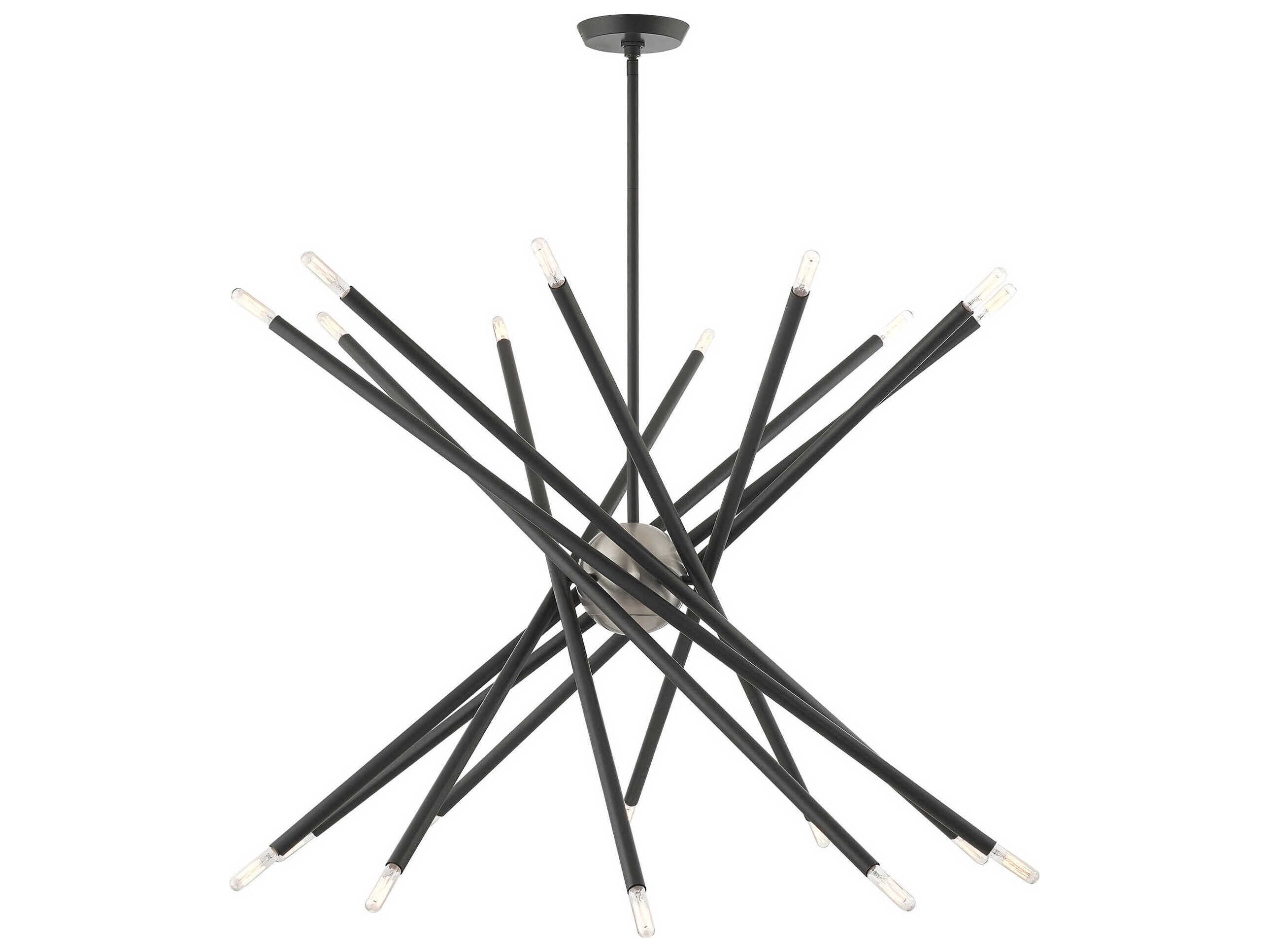 Livex Lighting Soho 20-Light Scandinavian Gray Candelabra Sputnik Chandelier