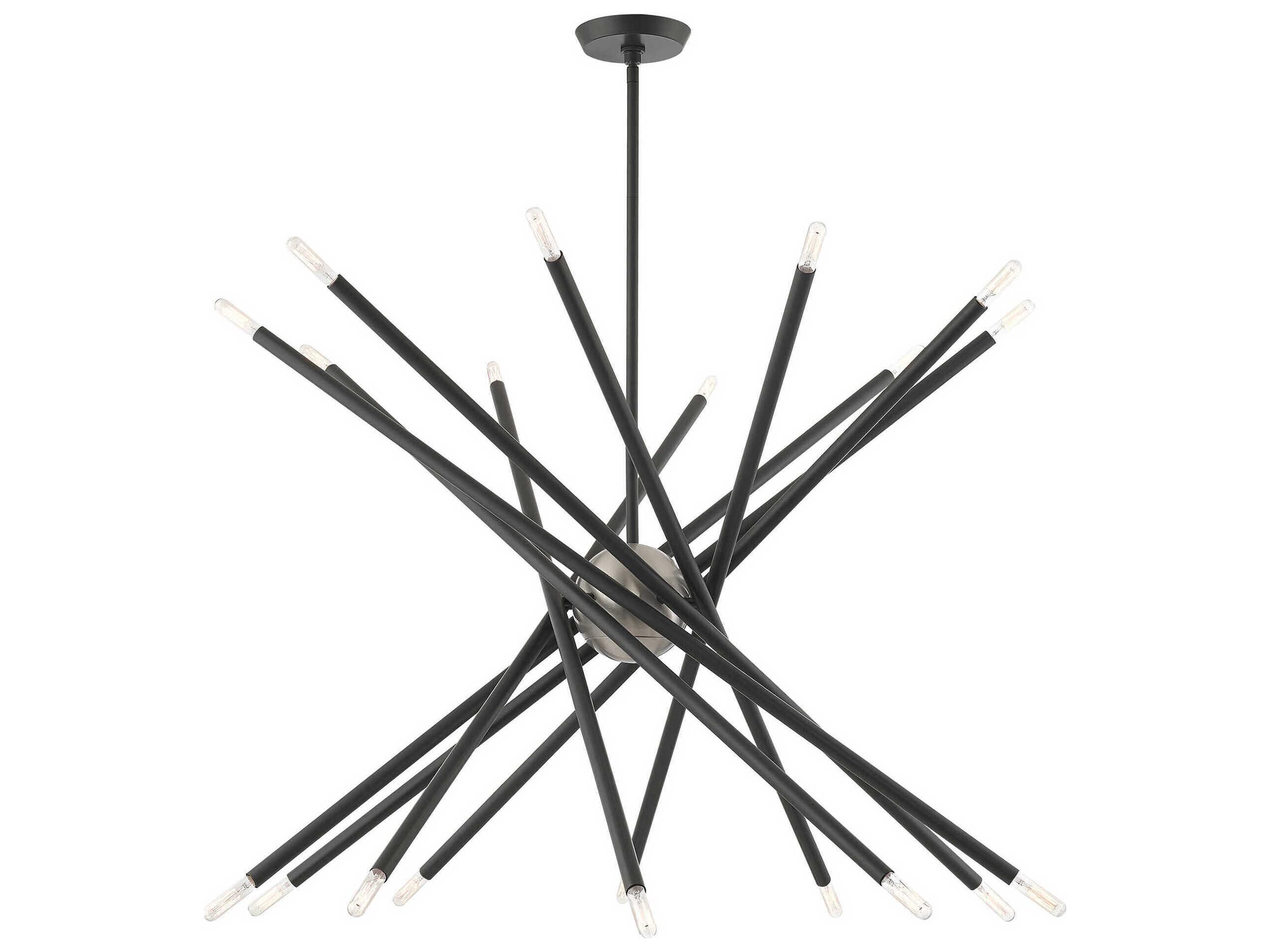 Livex Lighting Soho 20-Light Scandinavian Gray Candelabra Sputnik Chandelier